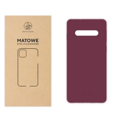 Etui silikonowe Matowe wiśniowe do Samsung Galaxy S10