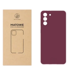 Etui silikonowe Matowe wiśniowe do Samsung Galaxy S21 Plus
