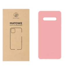 Etui silikonowe Matowe różowe do Samsung Galaxy S10