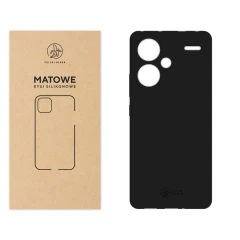 Etui silikonowe Matowe czarne do Xiaomi Redmi Note 13 Pro Plus