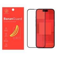 Szkło hartowane 5D BananGuard czarne do Apple iPhone 15 Pro