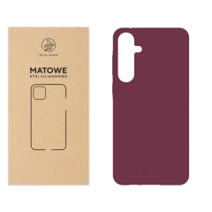 Etui silikonowe Matowe wiśniowe do Samsung Galaxy A55 5G