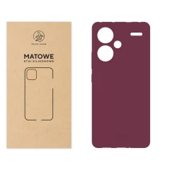 Etui silikonowe Matowe wiśniowe do Xiaomi Redmi Note 13 Pro Plus