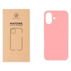 Etui silikonowe Matowe różowe do Apple iPhone 16