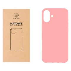 Etui silikonowe Matowe różowe do Apple iPhone 16 Plus