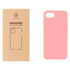 Etui silikonowe Matowe różowe do Apple iPhone 16e / 17e