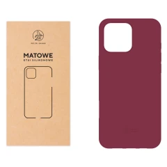Etui silikonowe Matowe wiśniowe do Apple iPhone 16 Pro Max