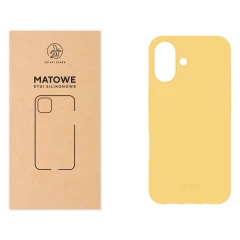 Etui silikonowe Matowe żółte do Apple iPhone 16