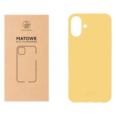 Etui silikonowe Matowe żółte do Apple iPhone 16 Plus