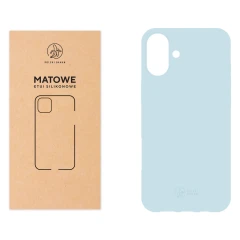 Etui silikonowe Matowe błękitne do Apple iPhone 16 Plus
