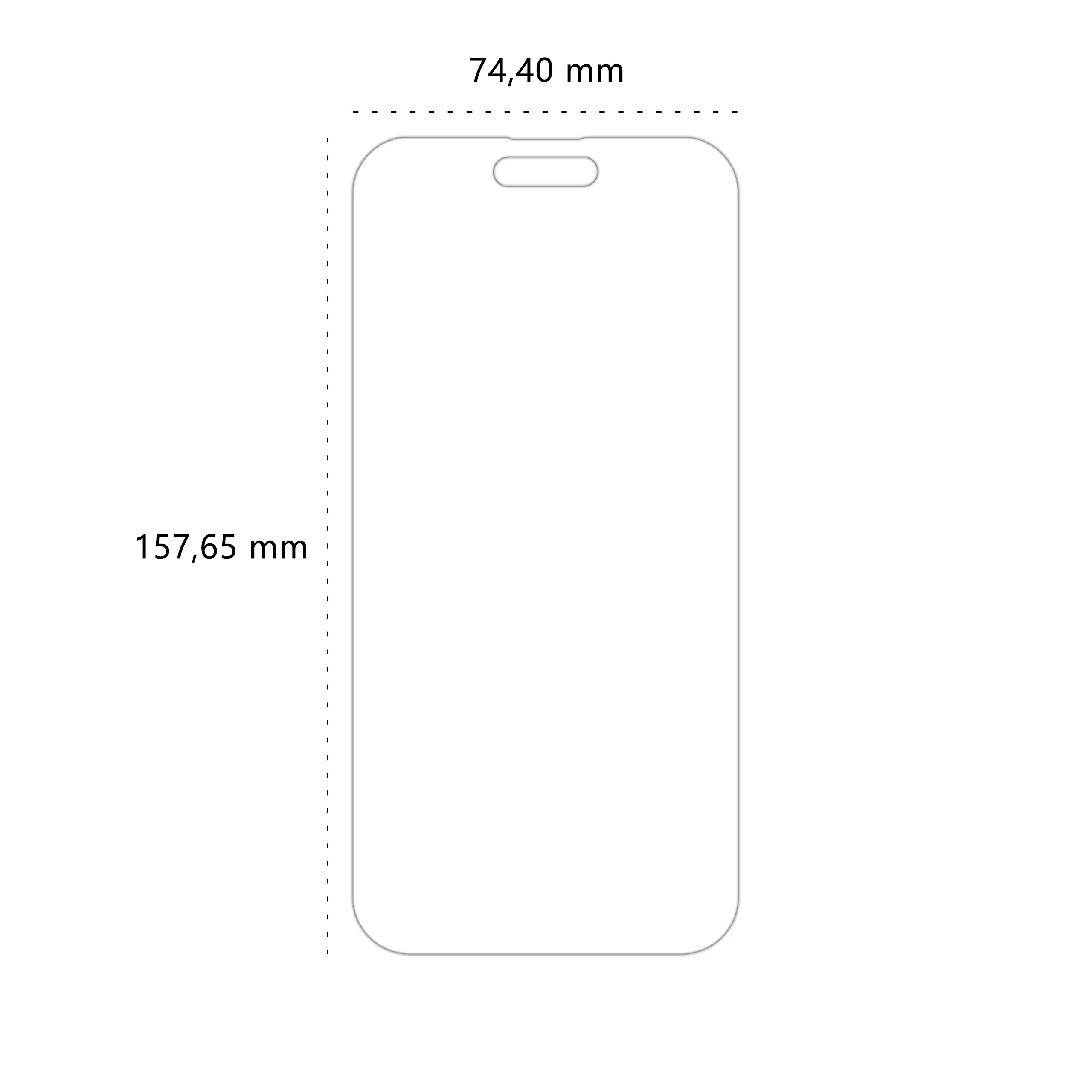 Wymiary folii ochronnej Polski Banan BananEdge do telefonu Apple iPhone 16 Plus