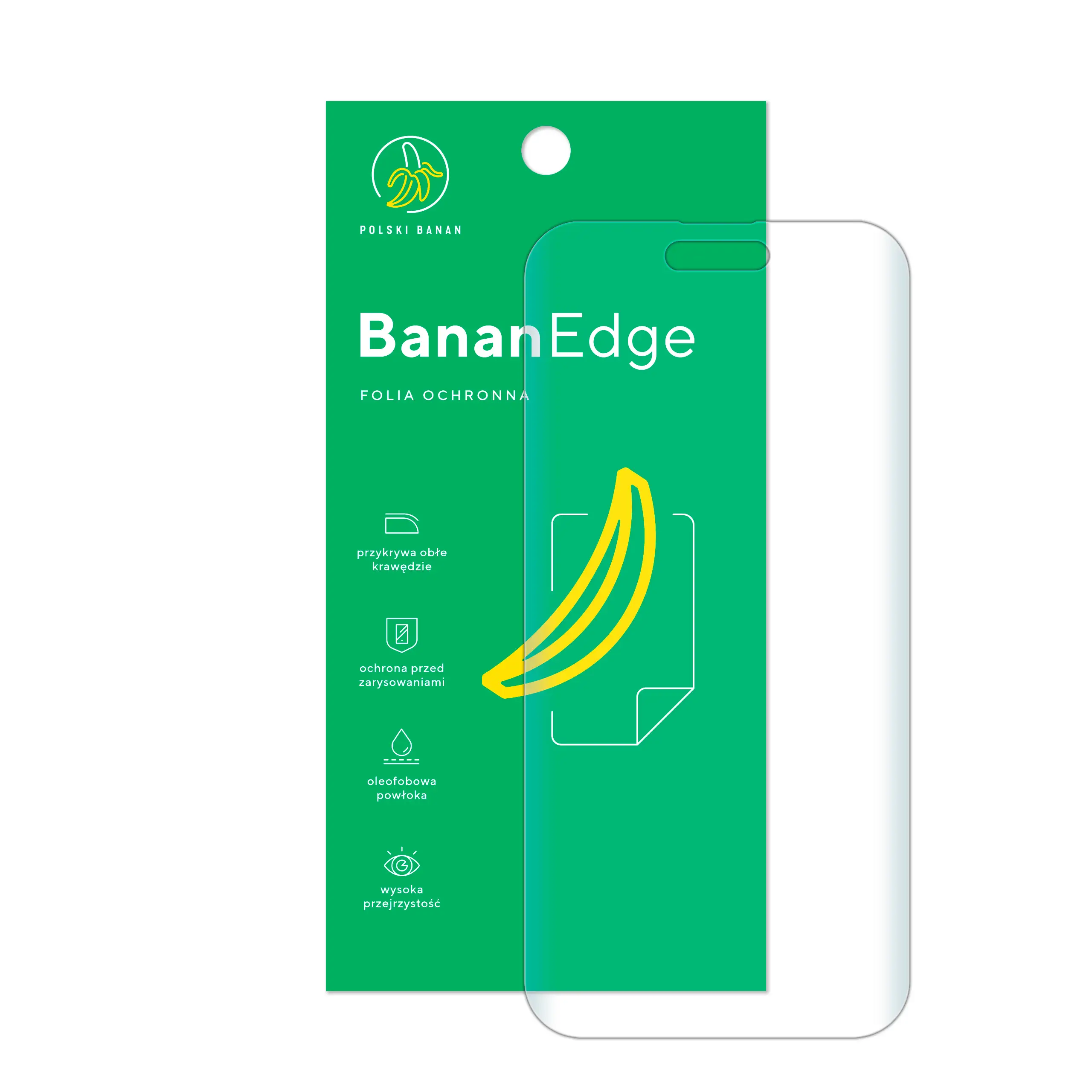 Folia ochronna Polski Banan BananEdge z opakowaniem do telefonu Apple iPhone 16 Plus