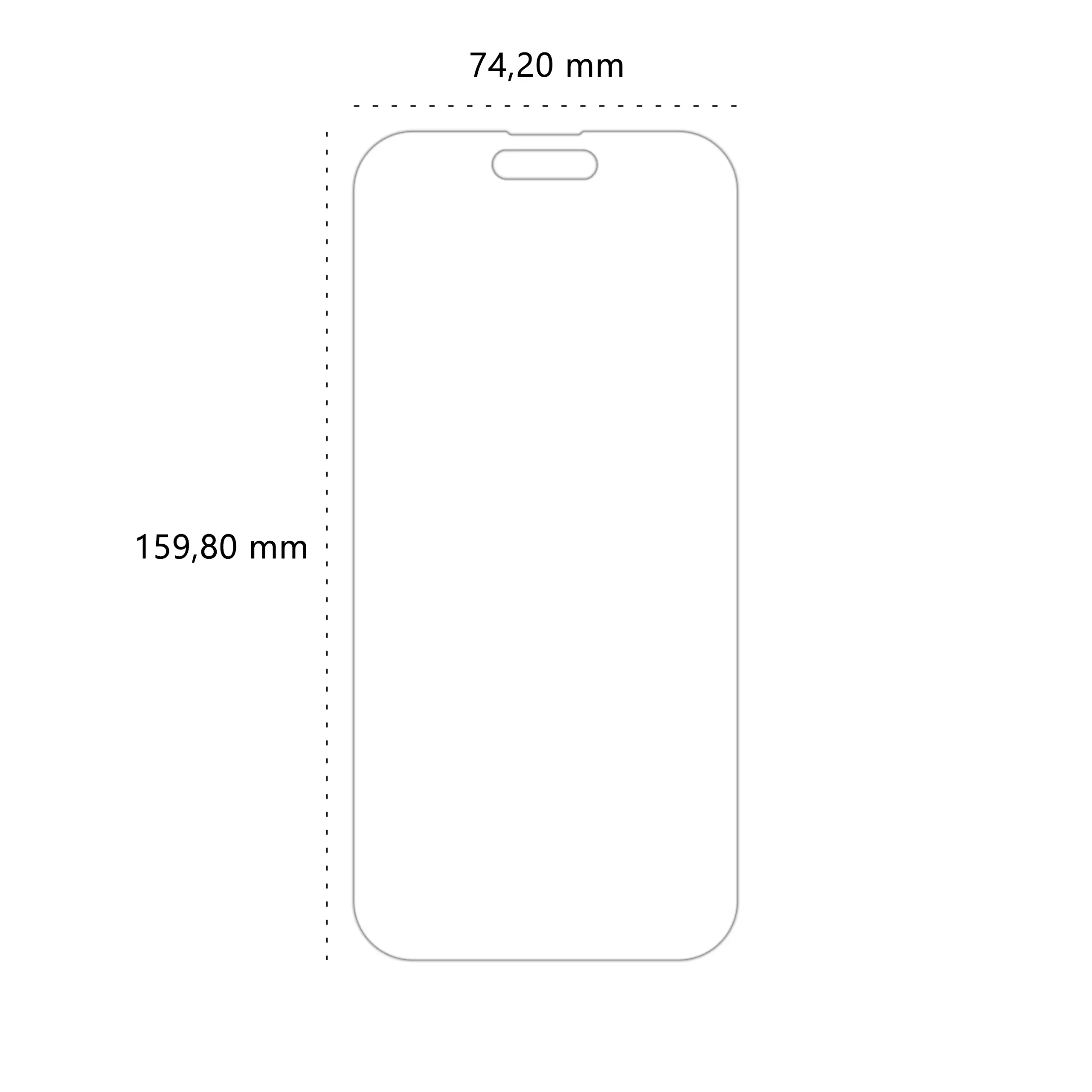 Wymiary folii ochronnej Polski Banan BananEdge do telefonu Apple iPhone 16 Pro Max
