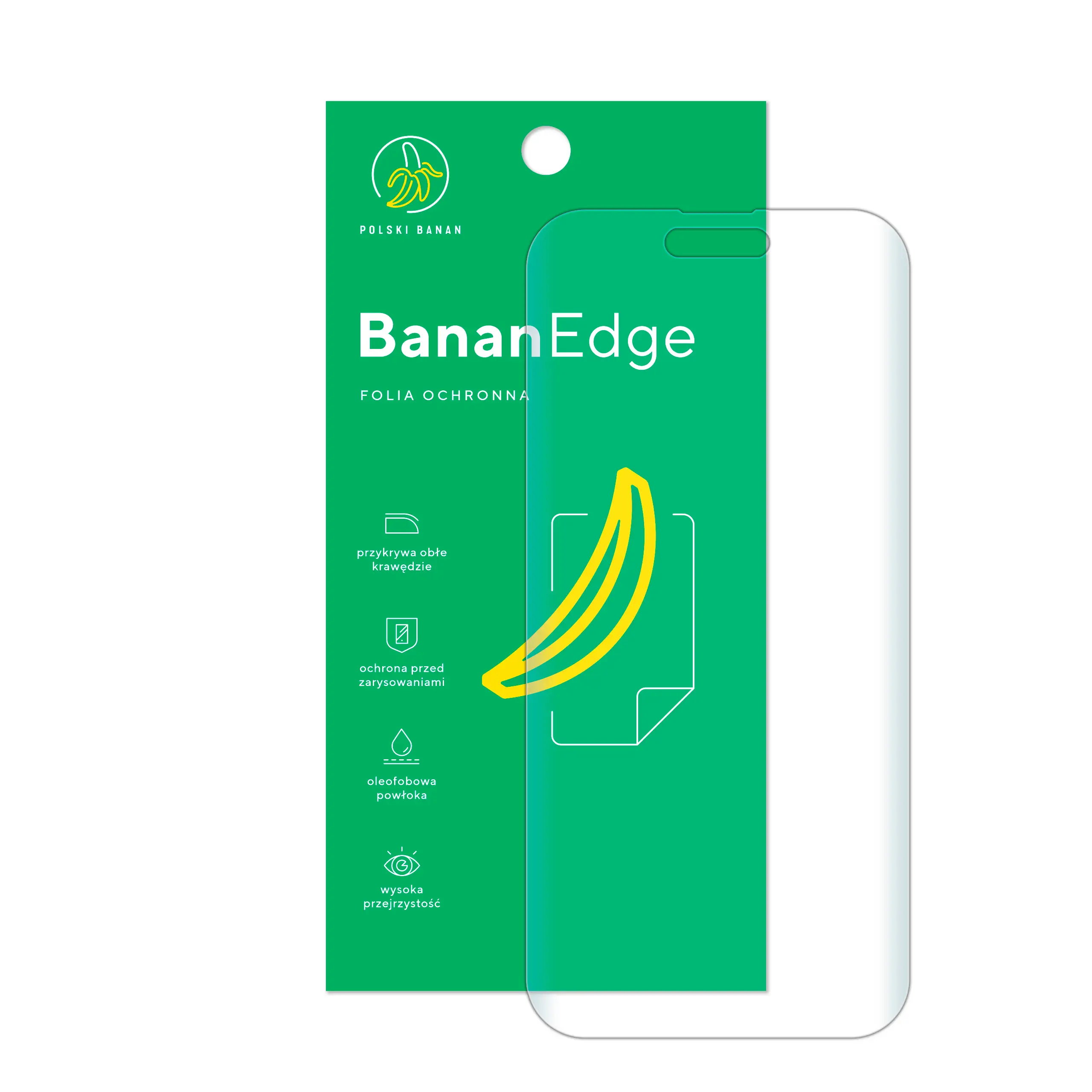 Folia ochronna Polski Banan BananEdge z opakowaniem do telefonu Apple iPhone 16 Pro Max
