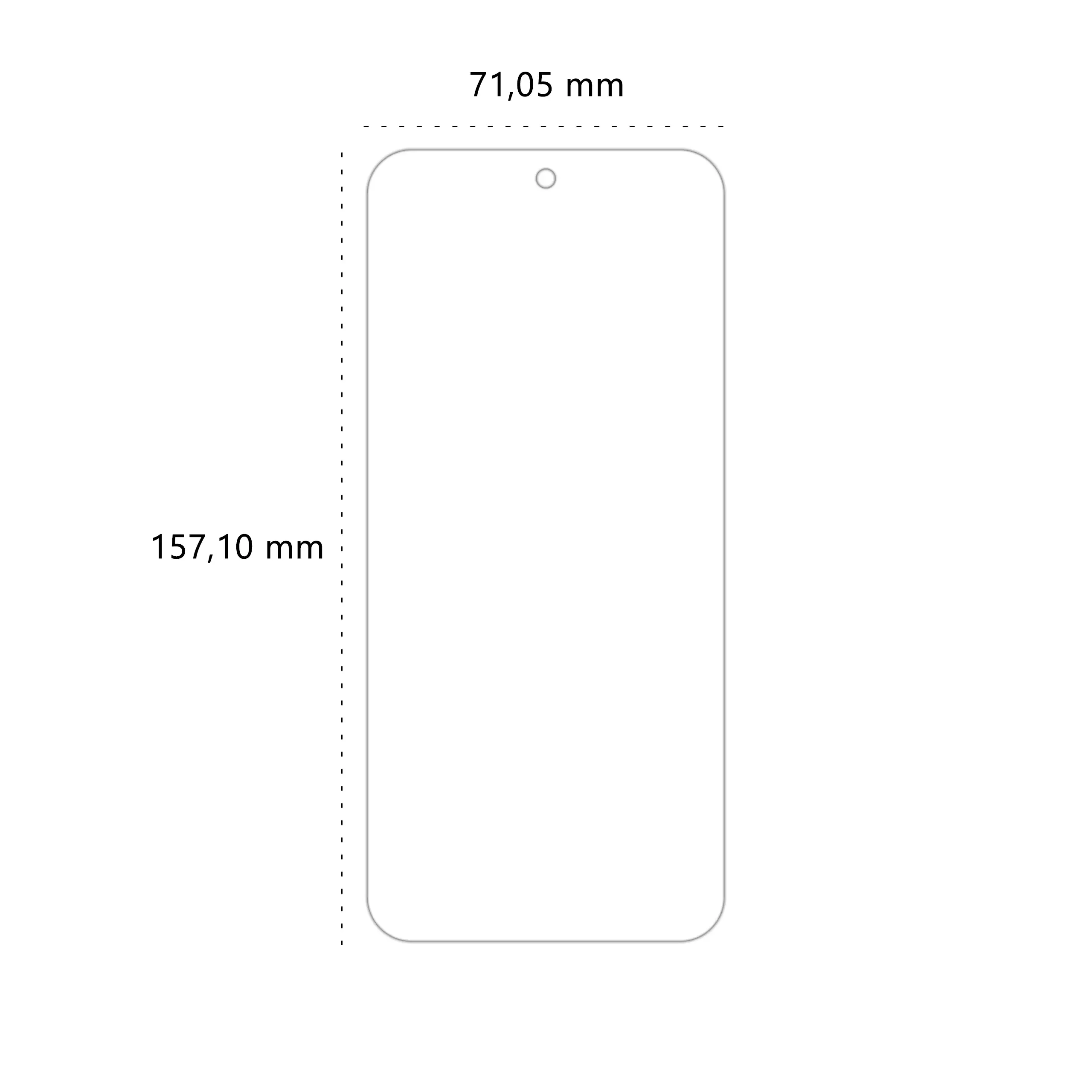 Wymiary folii ochronnej Polski Banan BananEdge do telefonu Oppo Reno12 Pro