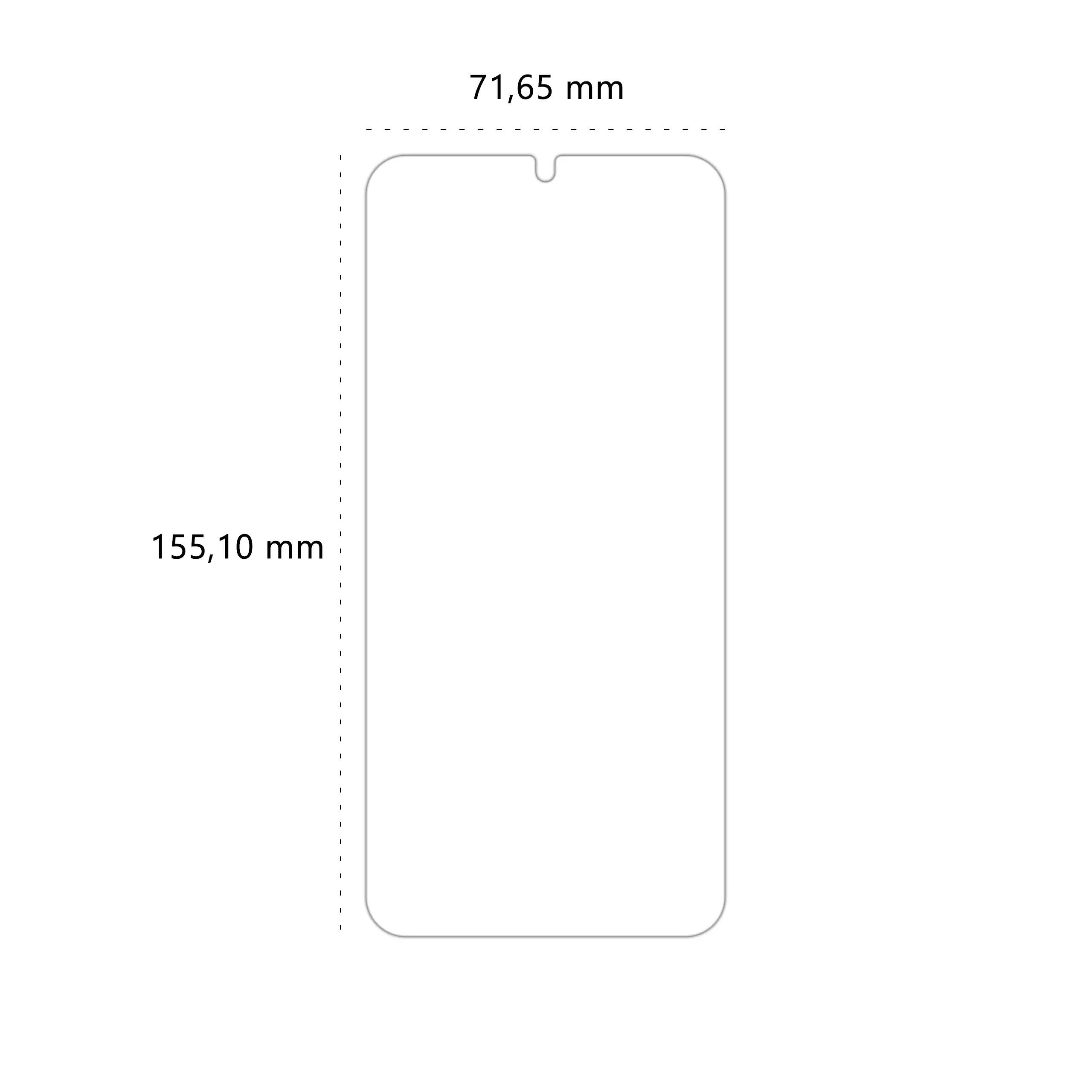 Wymiary folii ochronnej Polski Banan BananEdge do telefonu Samsung Galaxy A15 / A15 5G