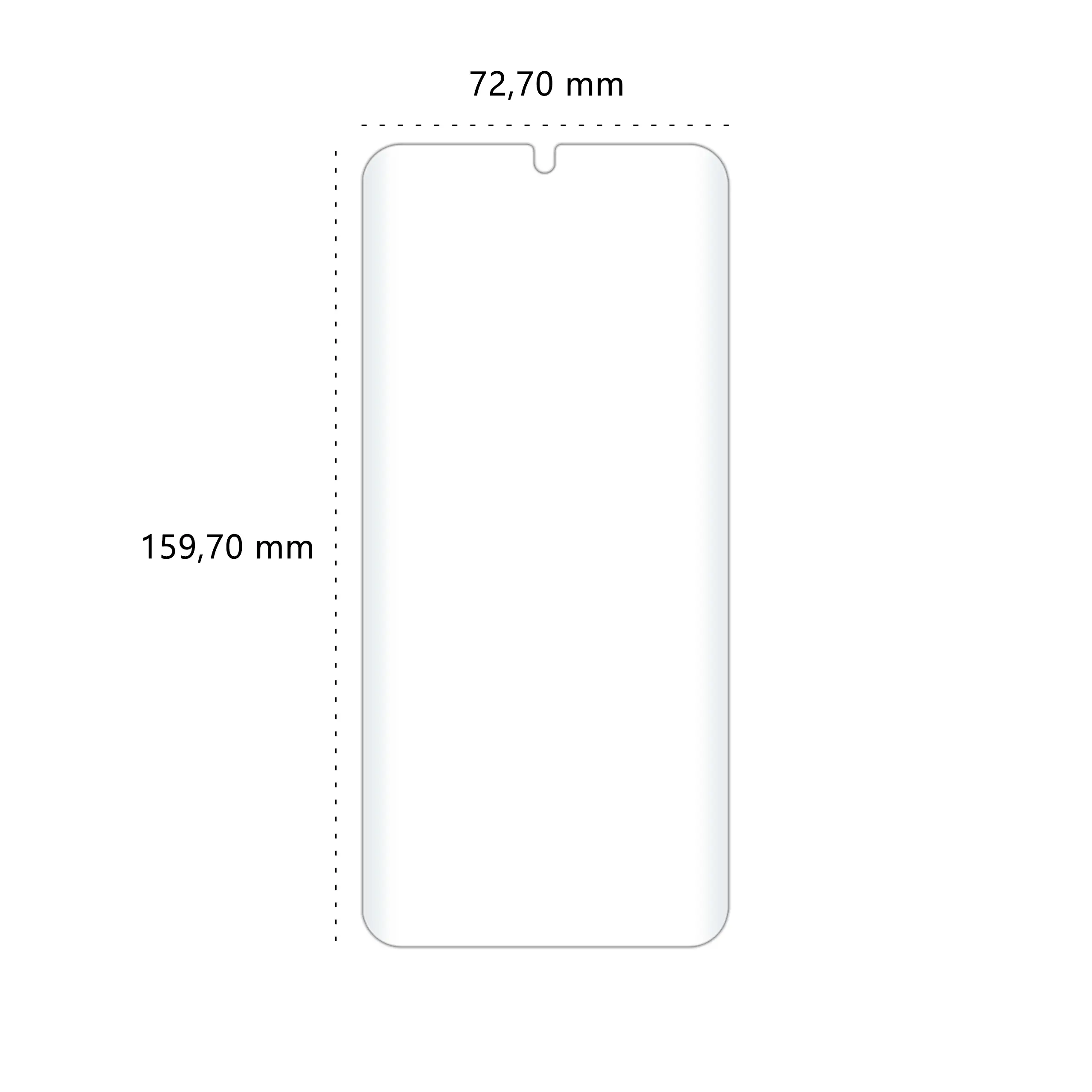 Wymiary folii ochronnej Polski Banan BananEdge do telefonu Samsung Galaxy A16 / A16 5G