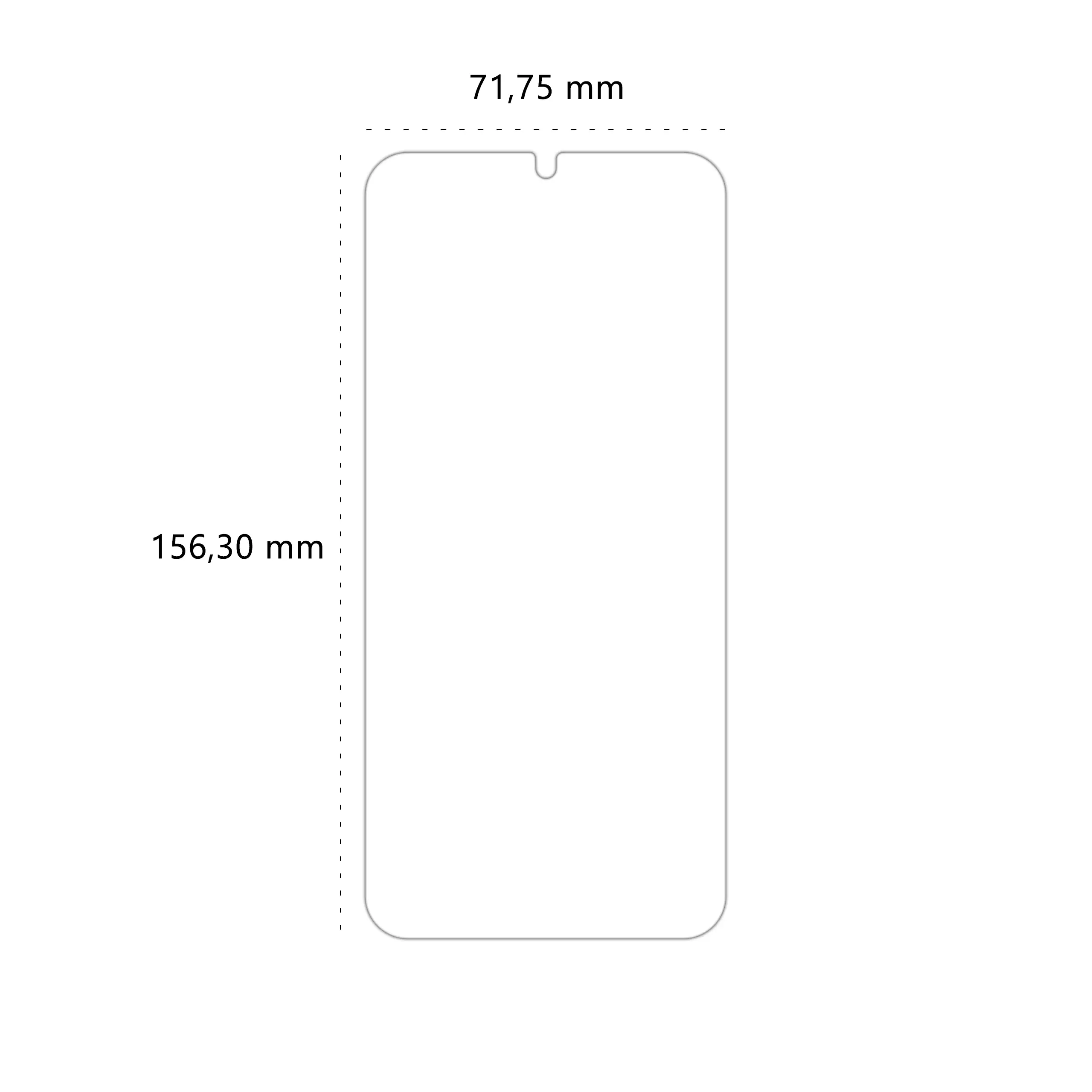 Wymiary folii ochronnej Polski Banan BananEdge do telefonu Samsung Galaxy A25 5G