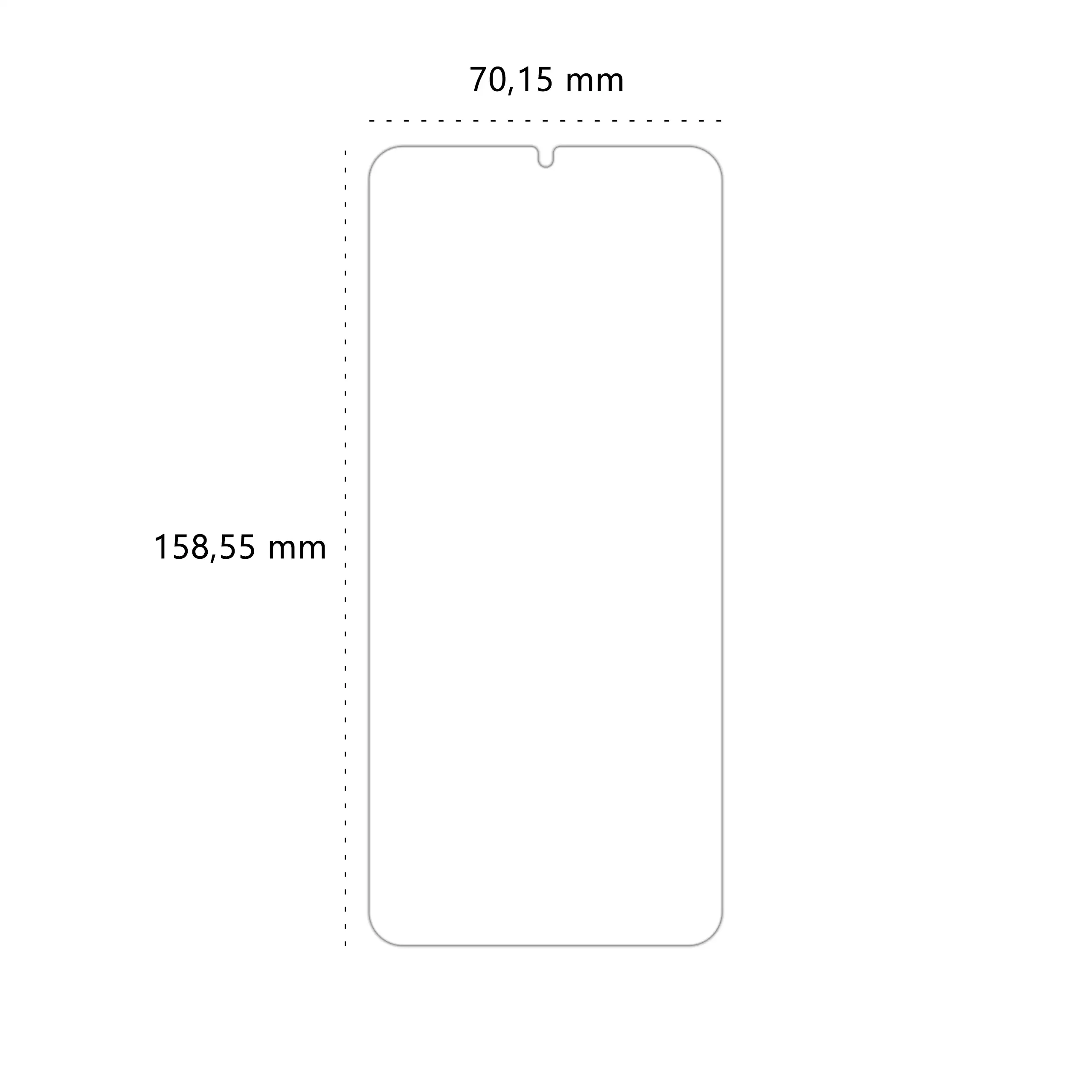 Wymiary folii ochronnej Polski Banan BananEdge do telefonu Samsung Galaxy M13 4G