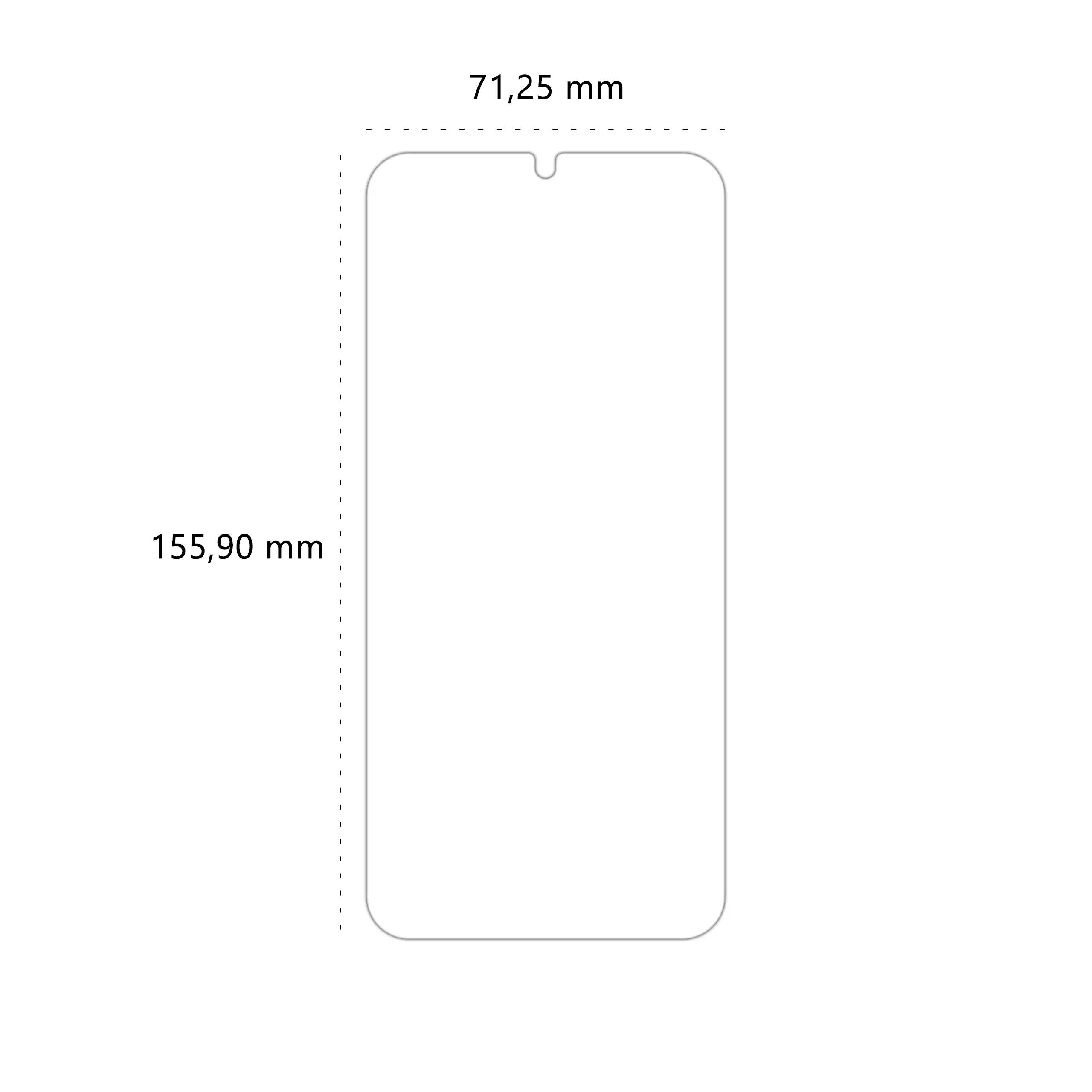 Wymiary folii ochronnej Polski Banan BananEdge do telefonu Samsung Galaxy M34 5G