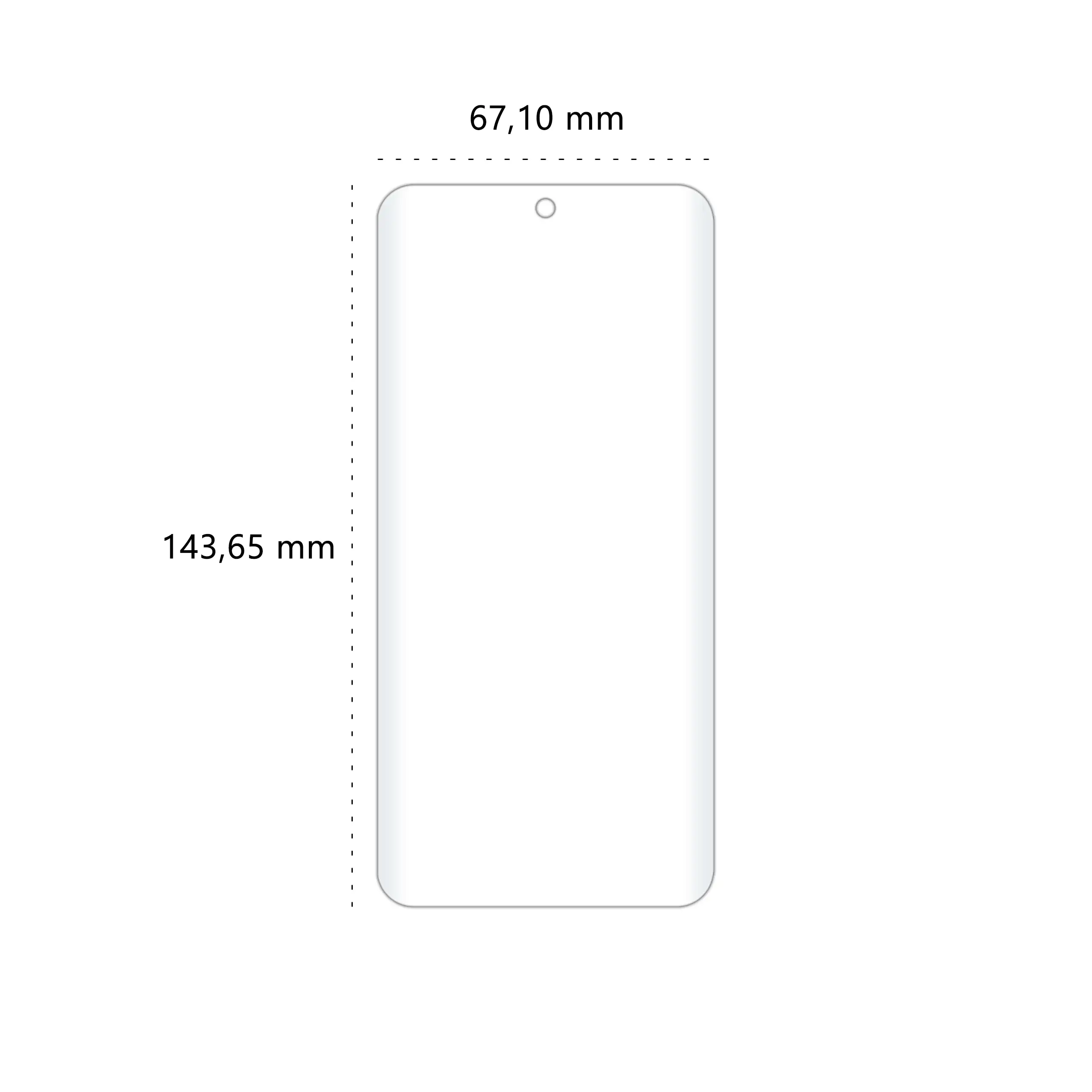 Wymiary folii ochronnej Polski Banan BananEdge do telefonu Samsung Galaxy S25