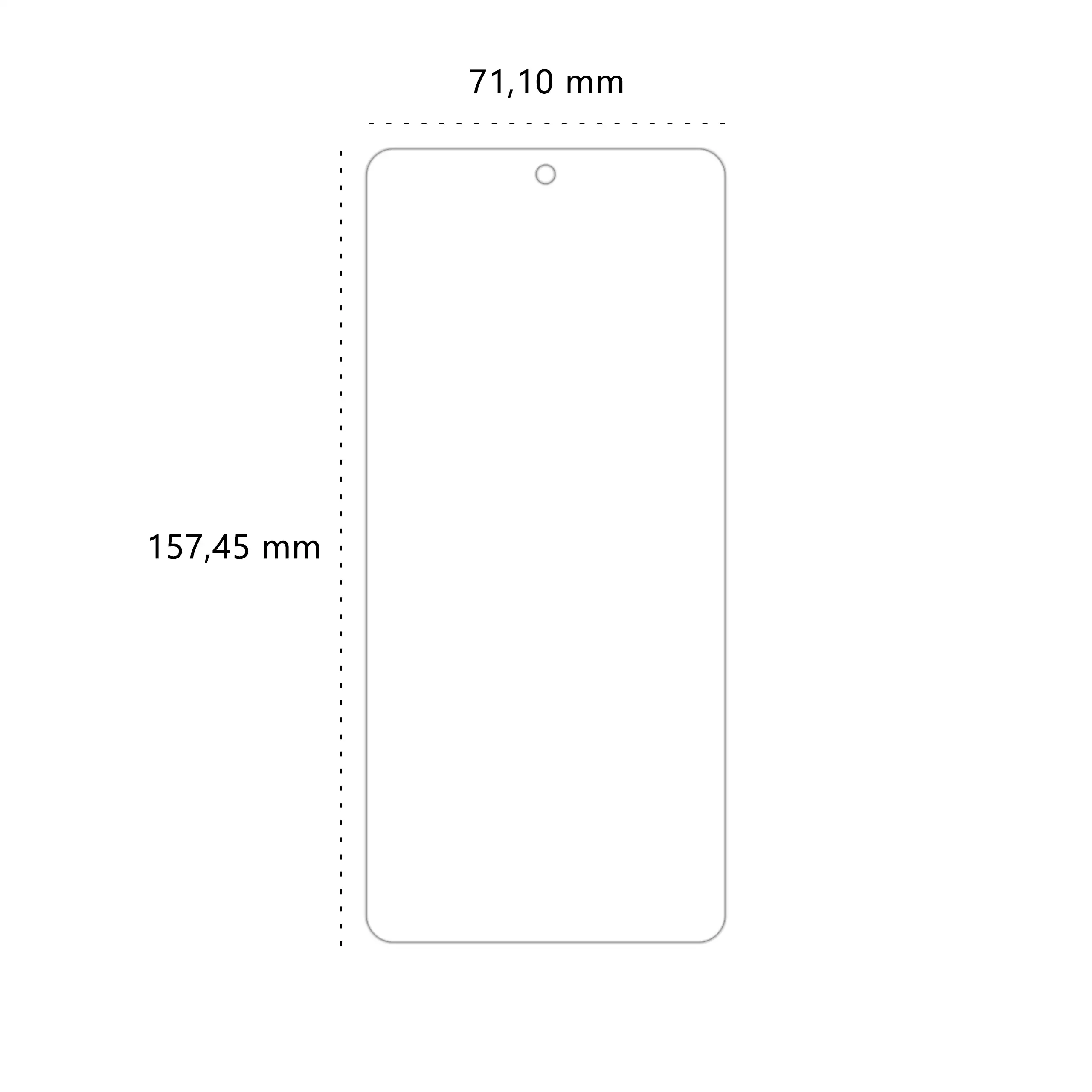 Wymiary folii ochronnej Polski Banan BananEdge do telefonu Xiaomi Redmi Note 13 5G