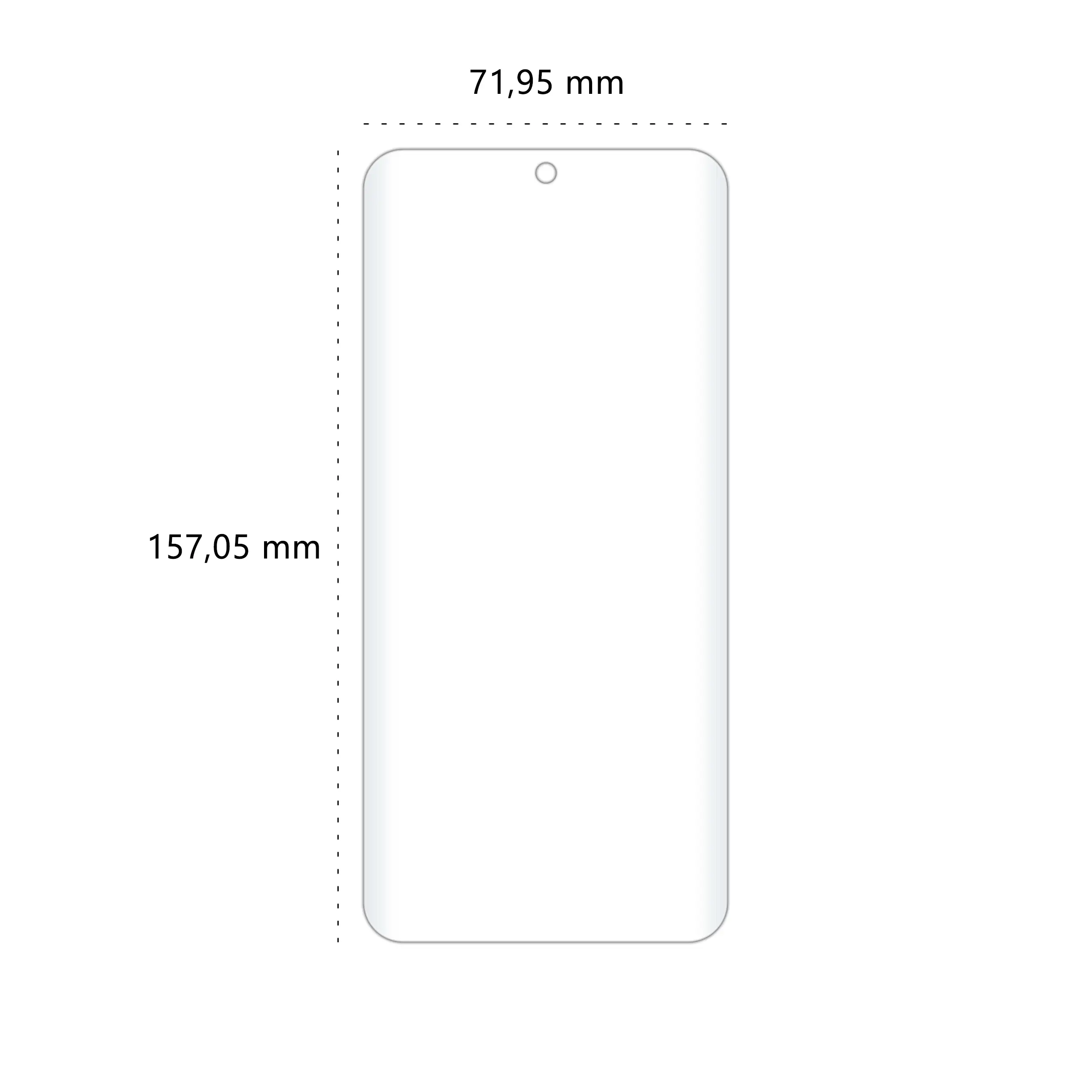 Wymiary folii ochronnej Polski Banan BananEdge do telefonu Xiaomi POCO X7 5G