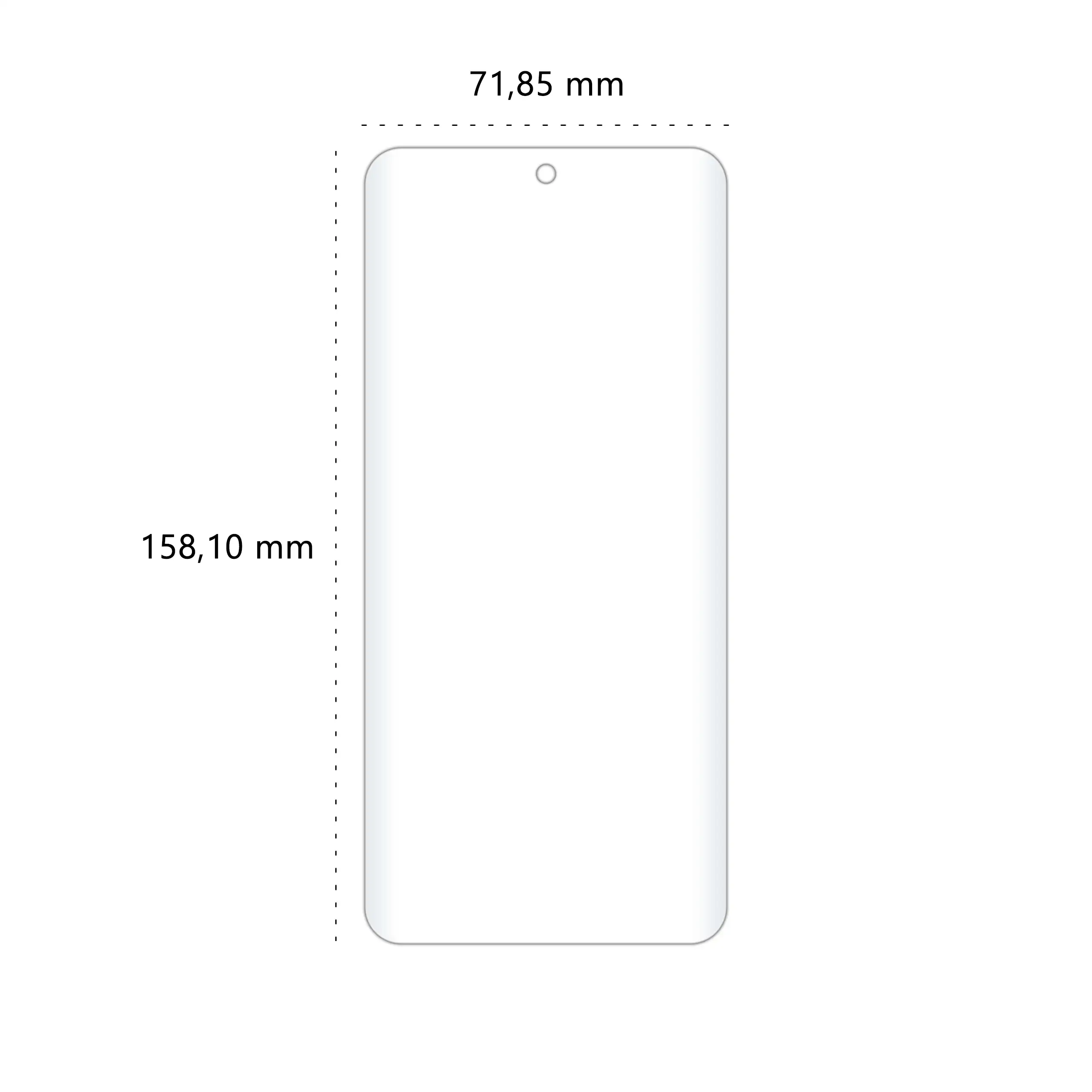 Wymiary folii ochronnej Polski Banan BananEdge do telefonu Xiaomi Redmi Note 13 4G