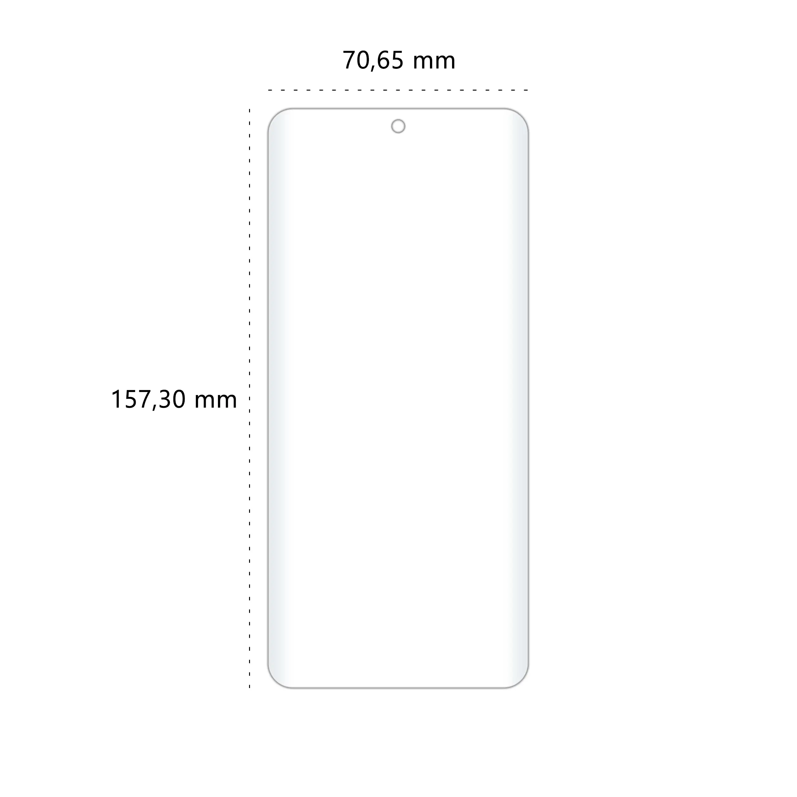 Wymiary folii ochronnej Polski Banan BananEdge do telefonu Xiaomi Redmi Note 13 Pro 5G