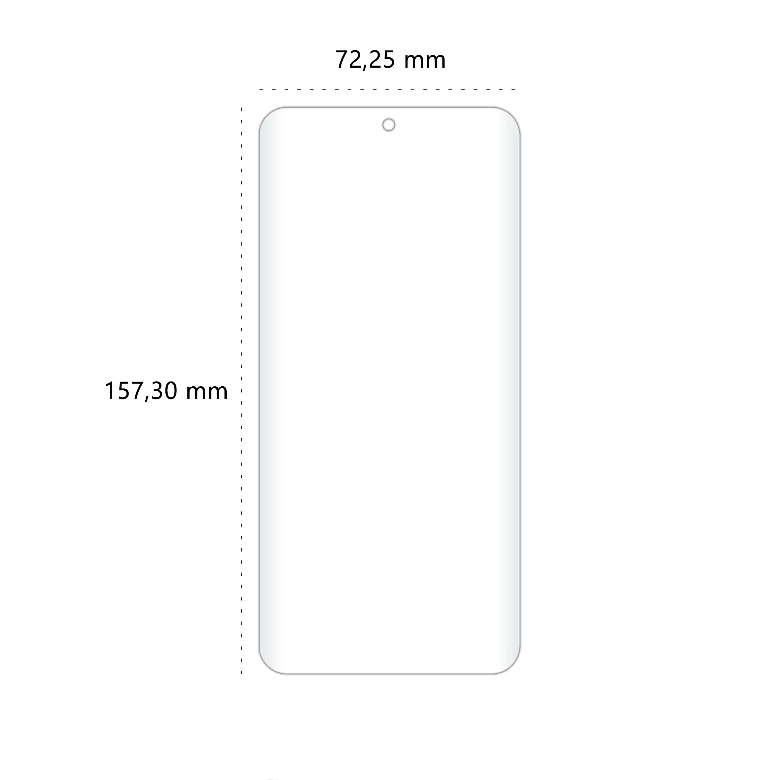 Wymiary folii ochronnej Polski Banan BananEdge do telefonu Xiaomi Redmi Note 13 Pro Plus