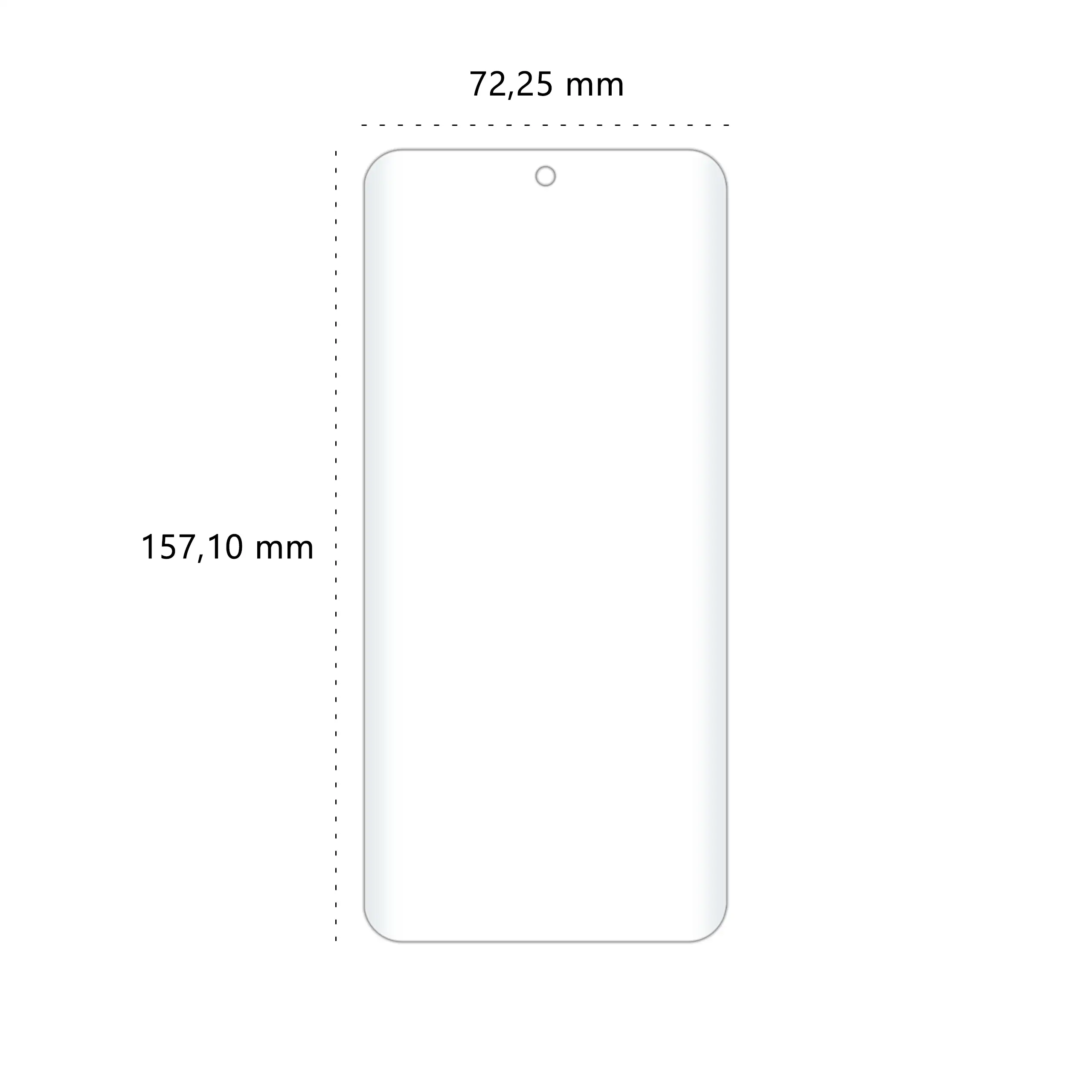 Wymiary folii ochronnej Polski Banan BananEdge do telefonu Xiaomi Redmi Note 14 Pro 5G