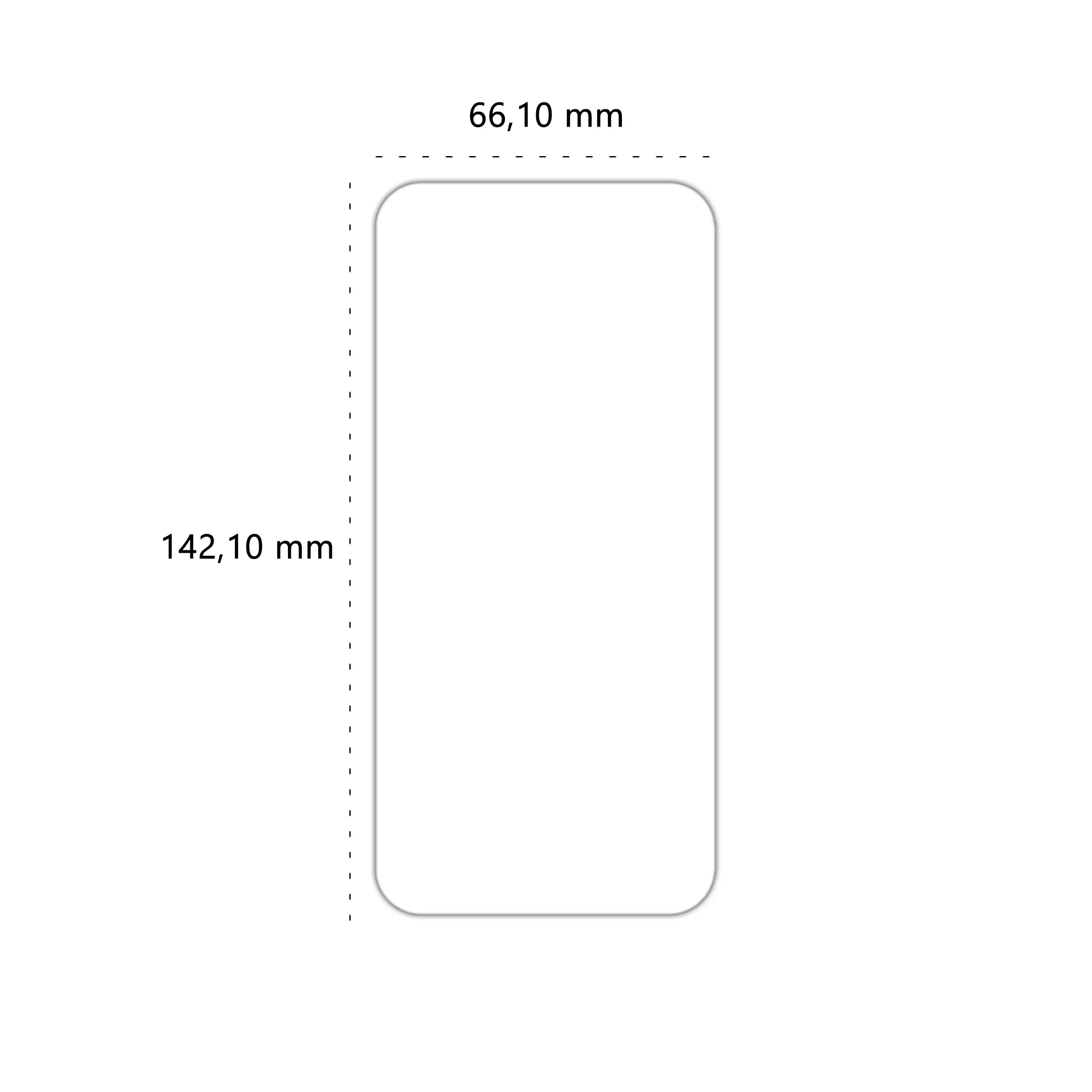 Wymiary szkła hartowanego z aplikatorem Polski Banan BananFit do telefonu Apple iPhone 16