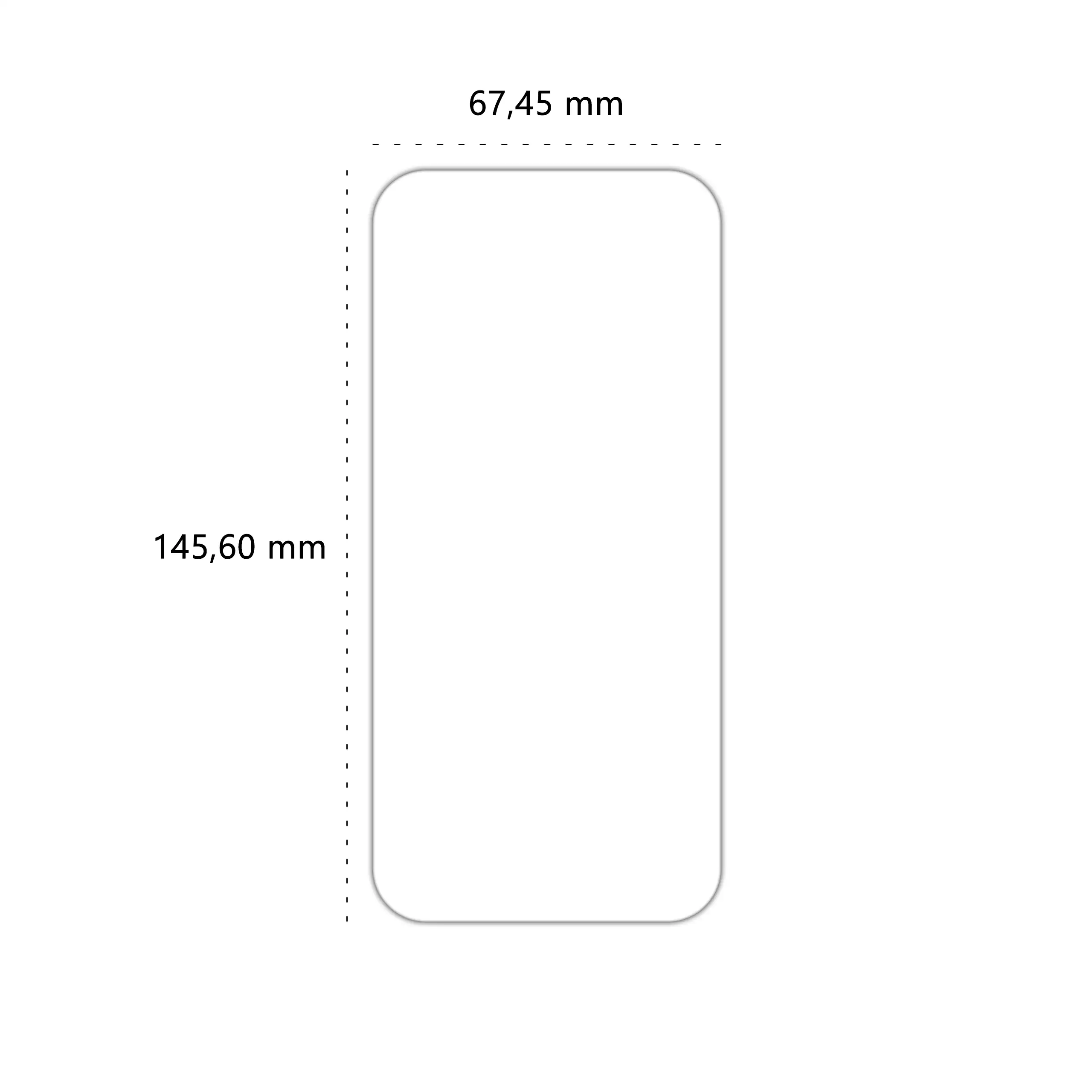 Wymiary szkła hartowanego z aplikatorem Polski Banan BananFit do telefonu Apple iPhone 16 Pro