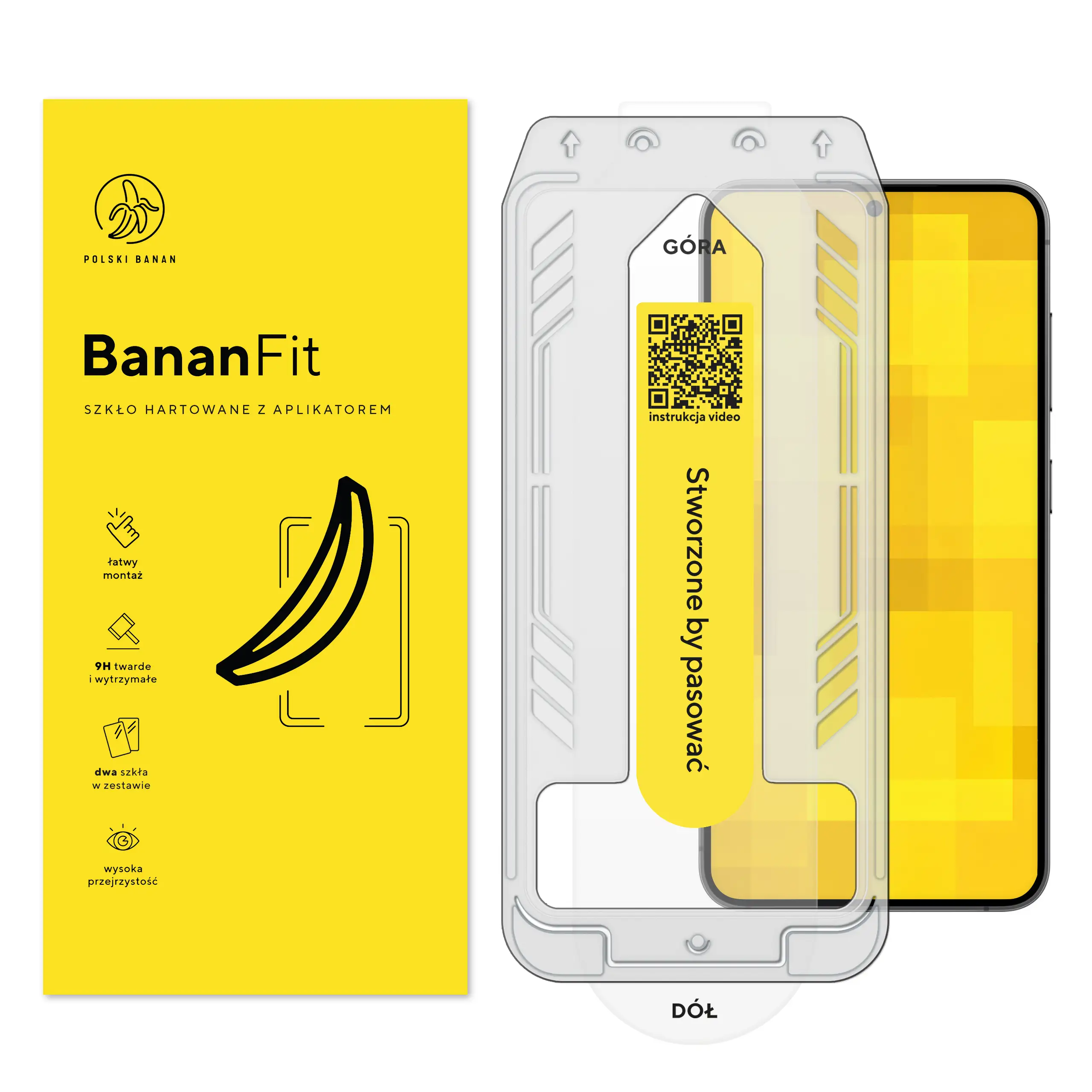 Szkło hartowane z aplikatorem Polski Banan BananFit do Samsung Galaxy S24