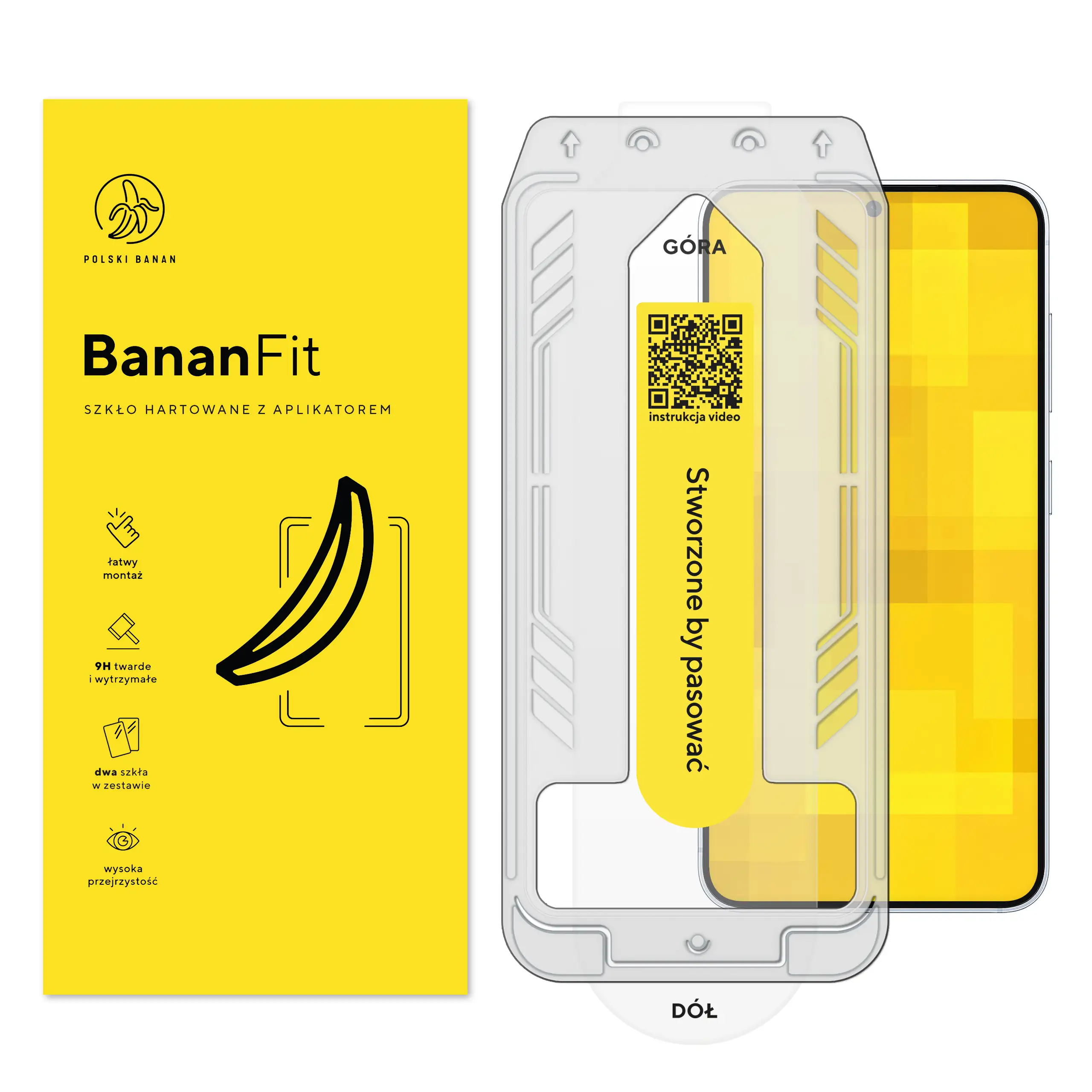 Szkło hartowane z aplikatorem Polski Banan BananFit do Samsung Galaxy S25