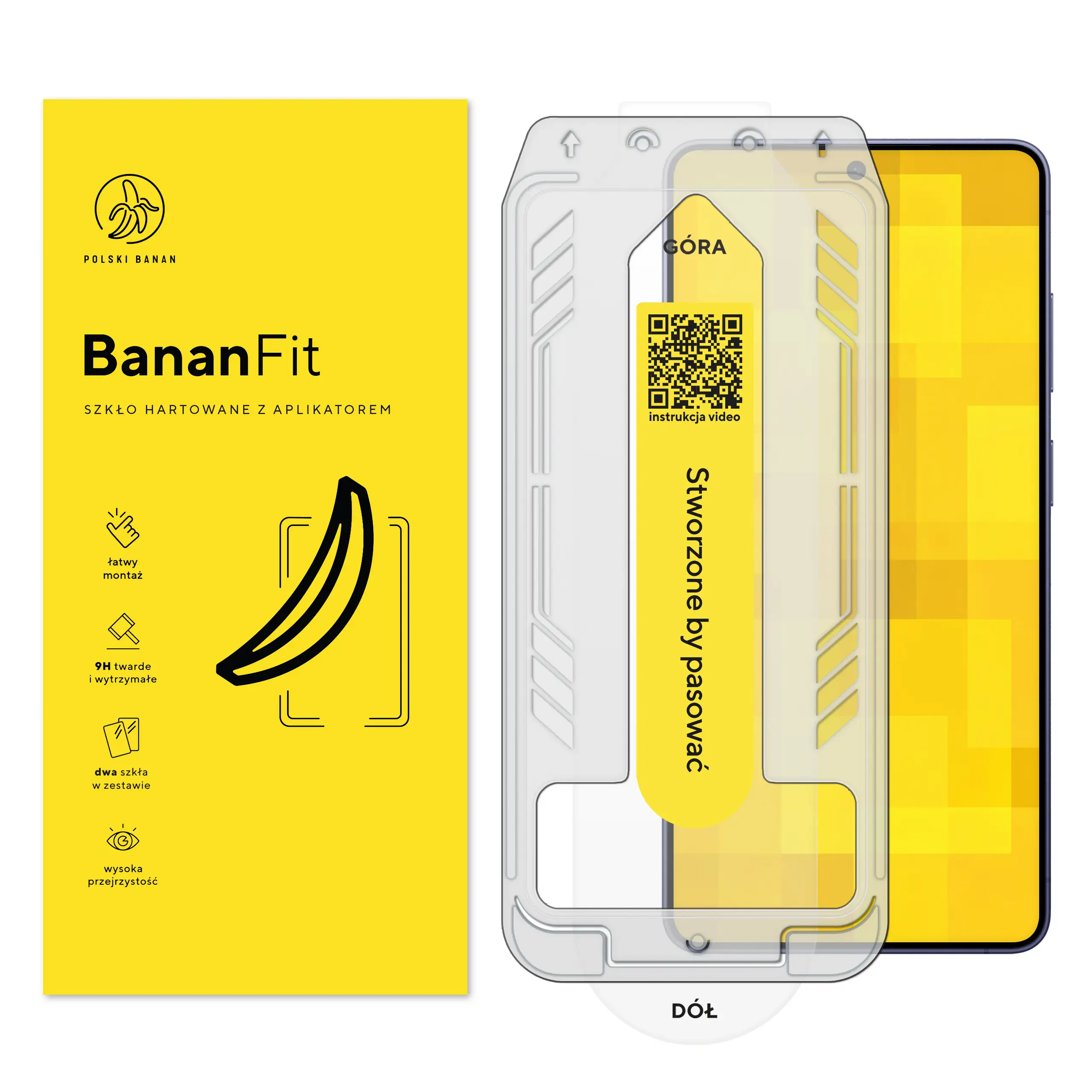 Szkło hartowane z aplikatorem Polski Banan BananFit do Samsung Galaxy S26 Ultra