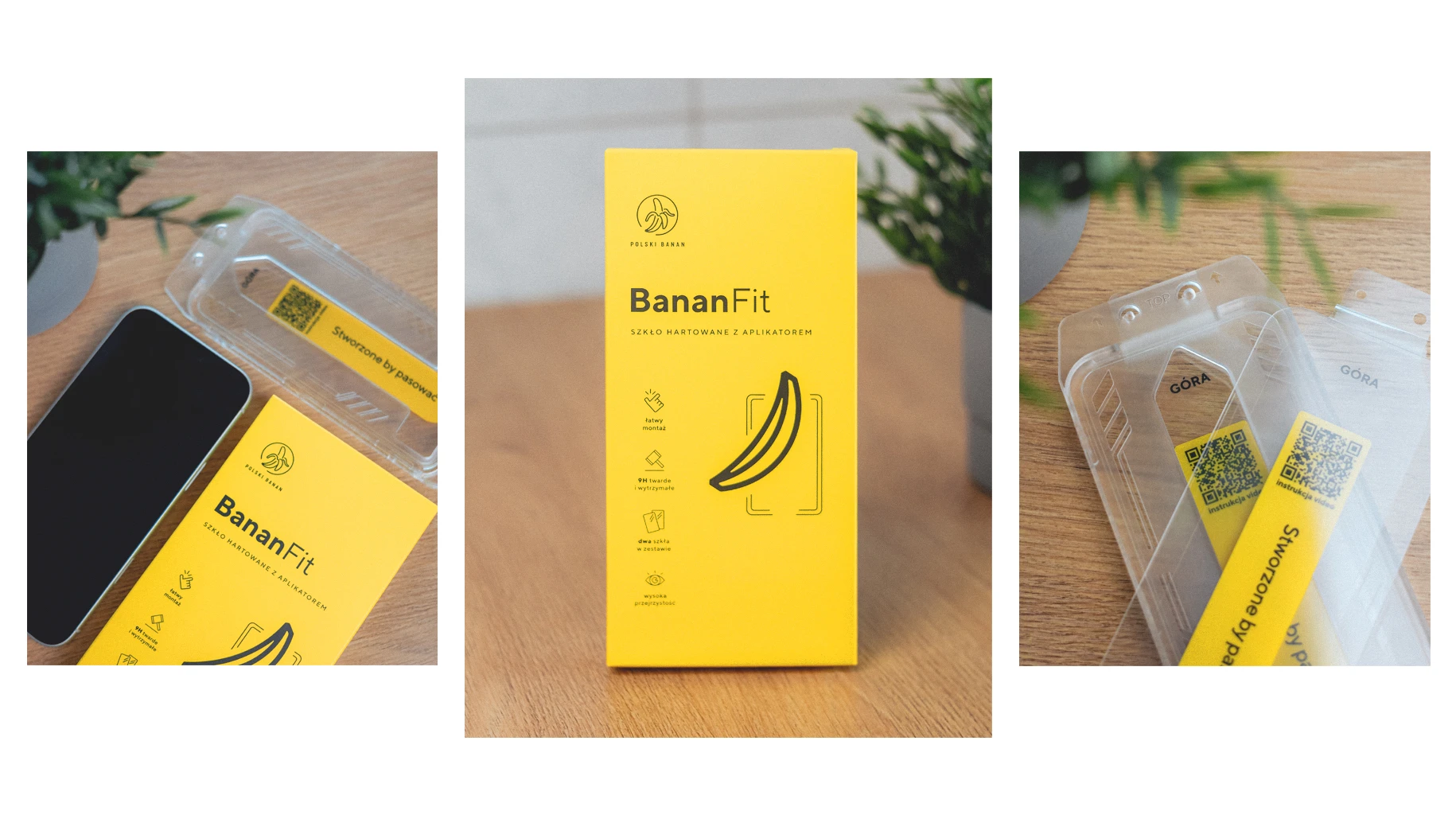 Szkło hartowane z aplikatorem Polski Banan BananFit