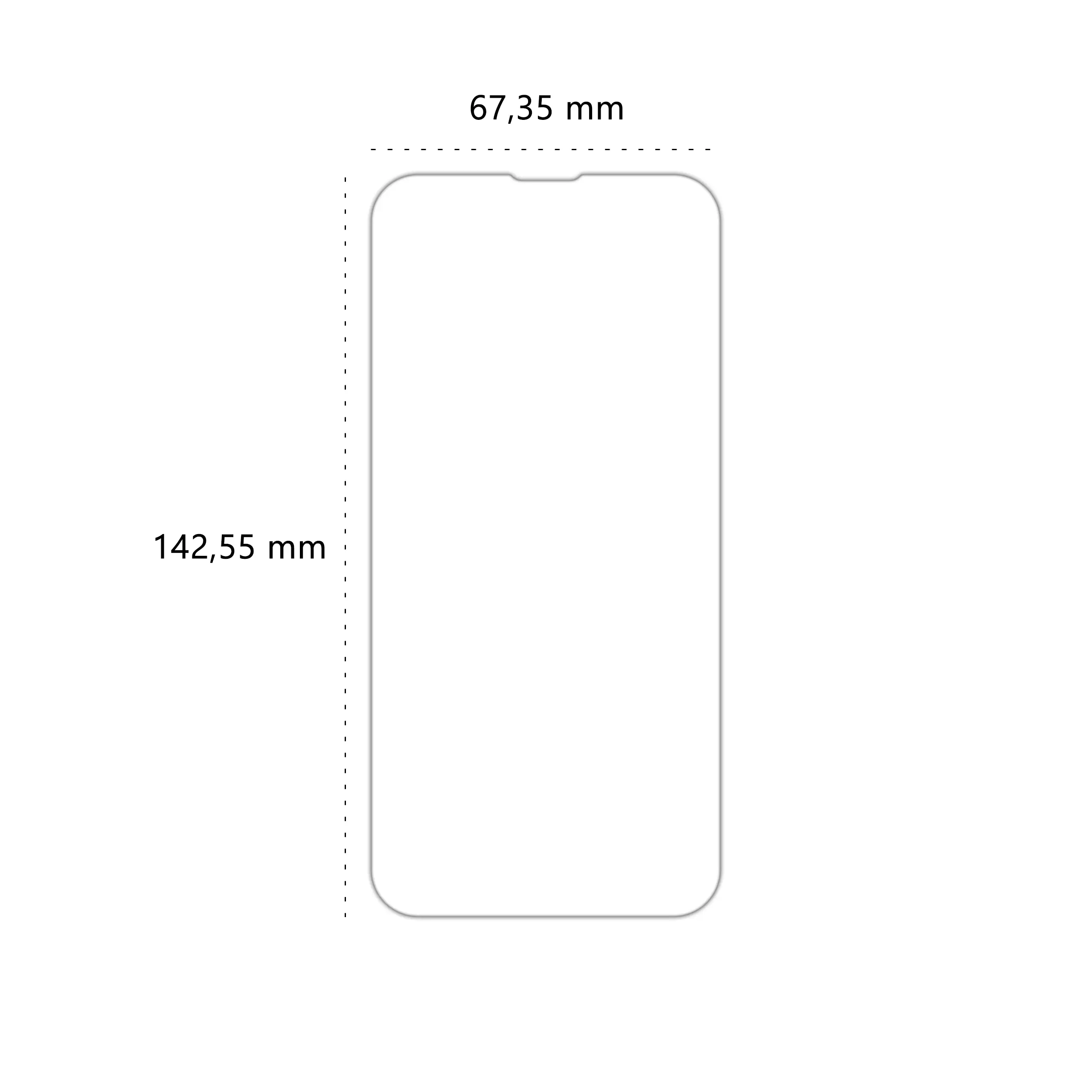 Wymiary szkła hybrydowego Polski Banan BananFlex do telefonu Apple iPhone 16e