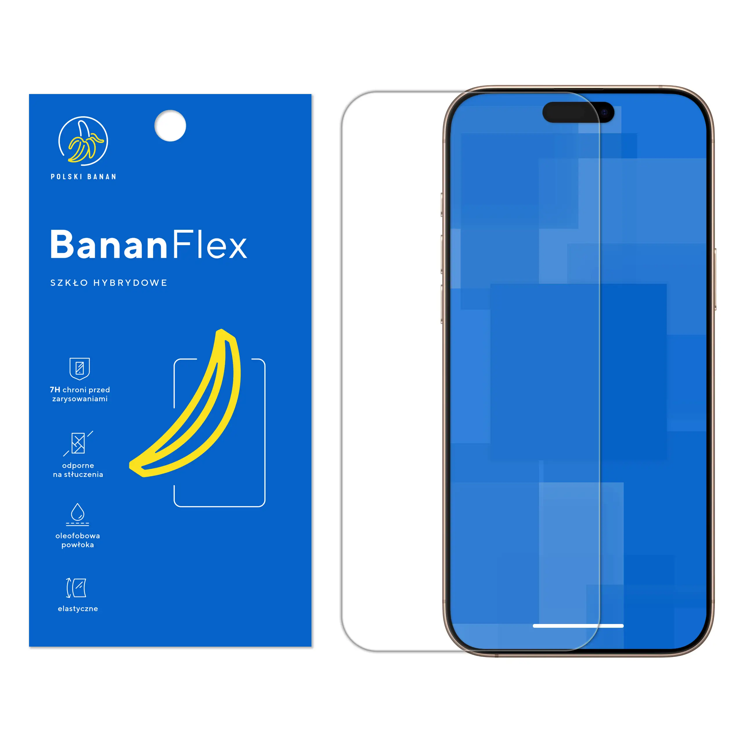 Szkło hybrydowe Polski Banan BananFlex do Apple iPhone 16 Pro Max