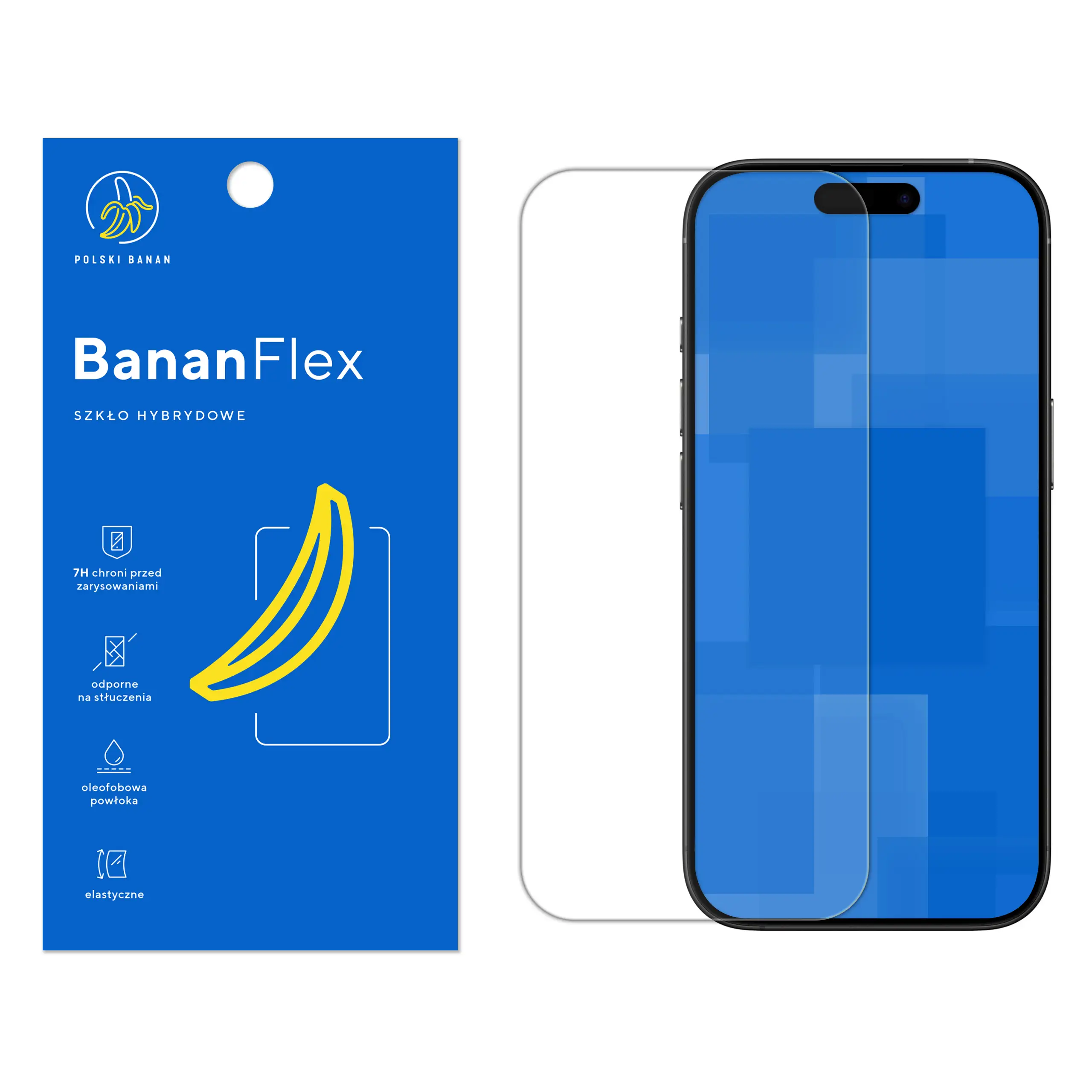 Szkło hybrydowe Polski Banan BananFlex do Apple iPhone 17