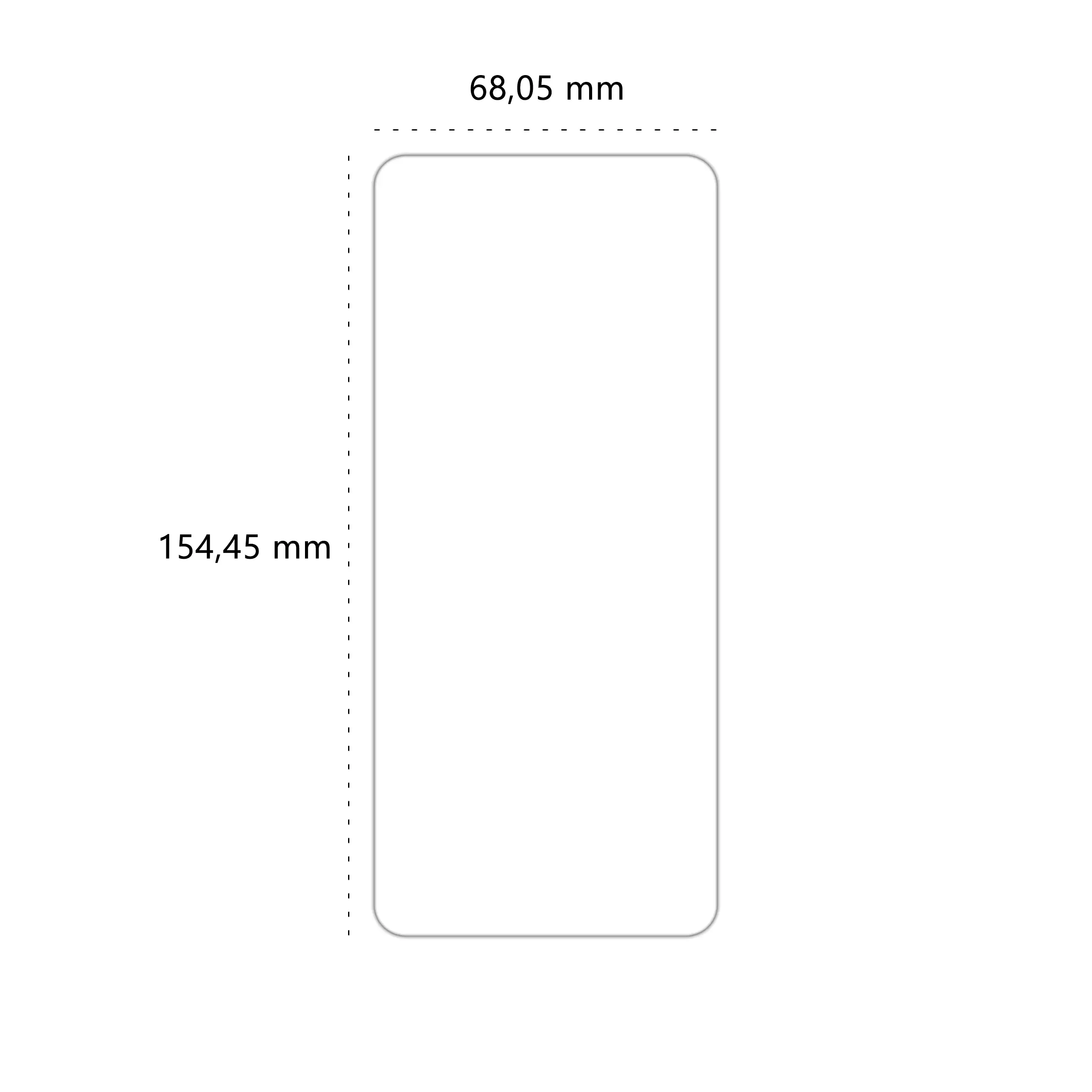 Wymiary szkła hybrydowego Polski Banan BananFlex do telefonu Motorola Moto G54 5G / G54 Power Edition