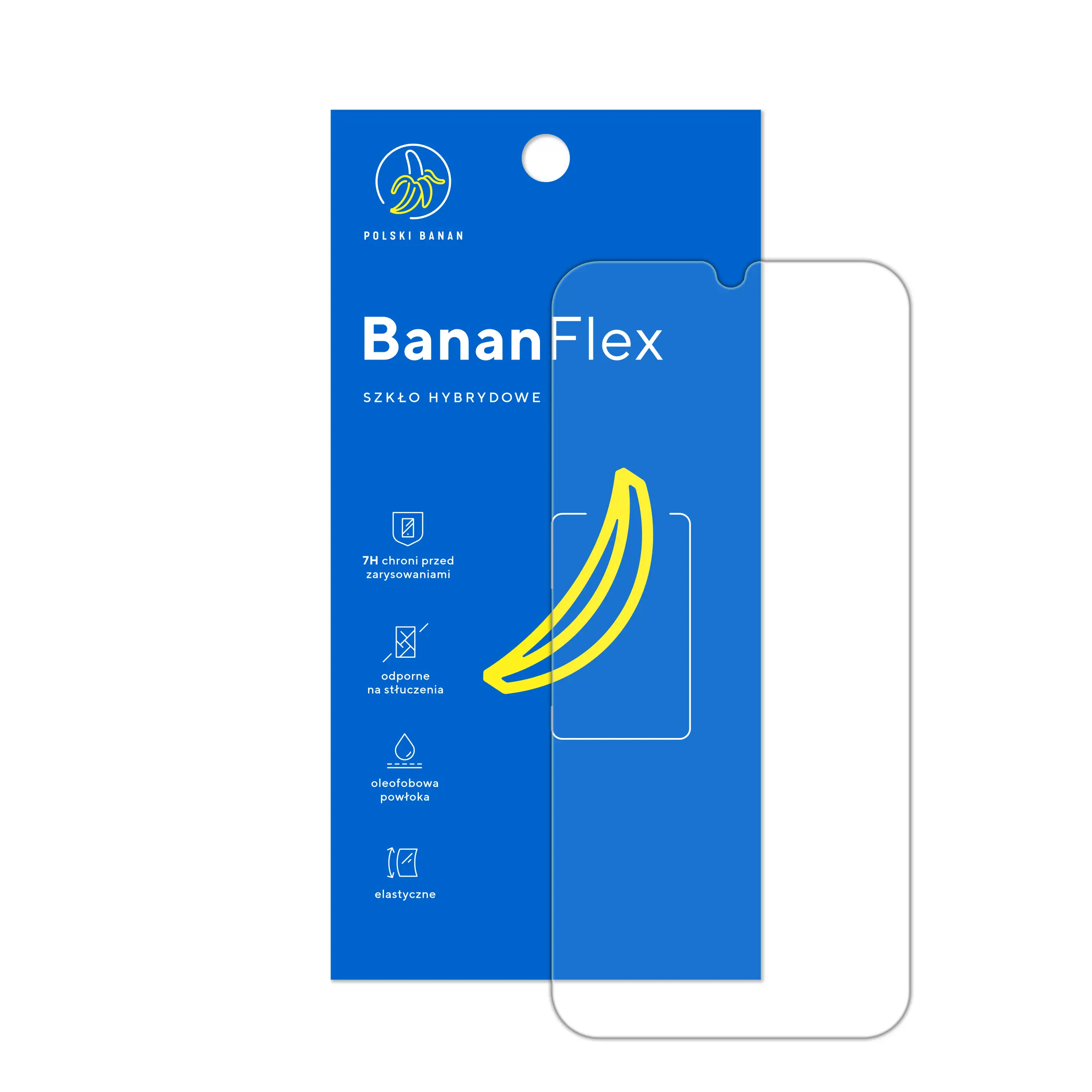Zawartość zestawu szkła hybrydowego Polski Banan BananFlex do telefonu Samsung Galaxy A15 / A15 5G