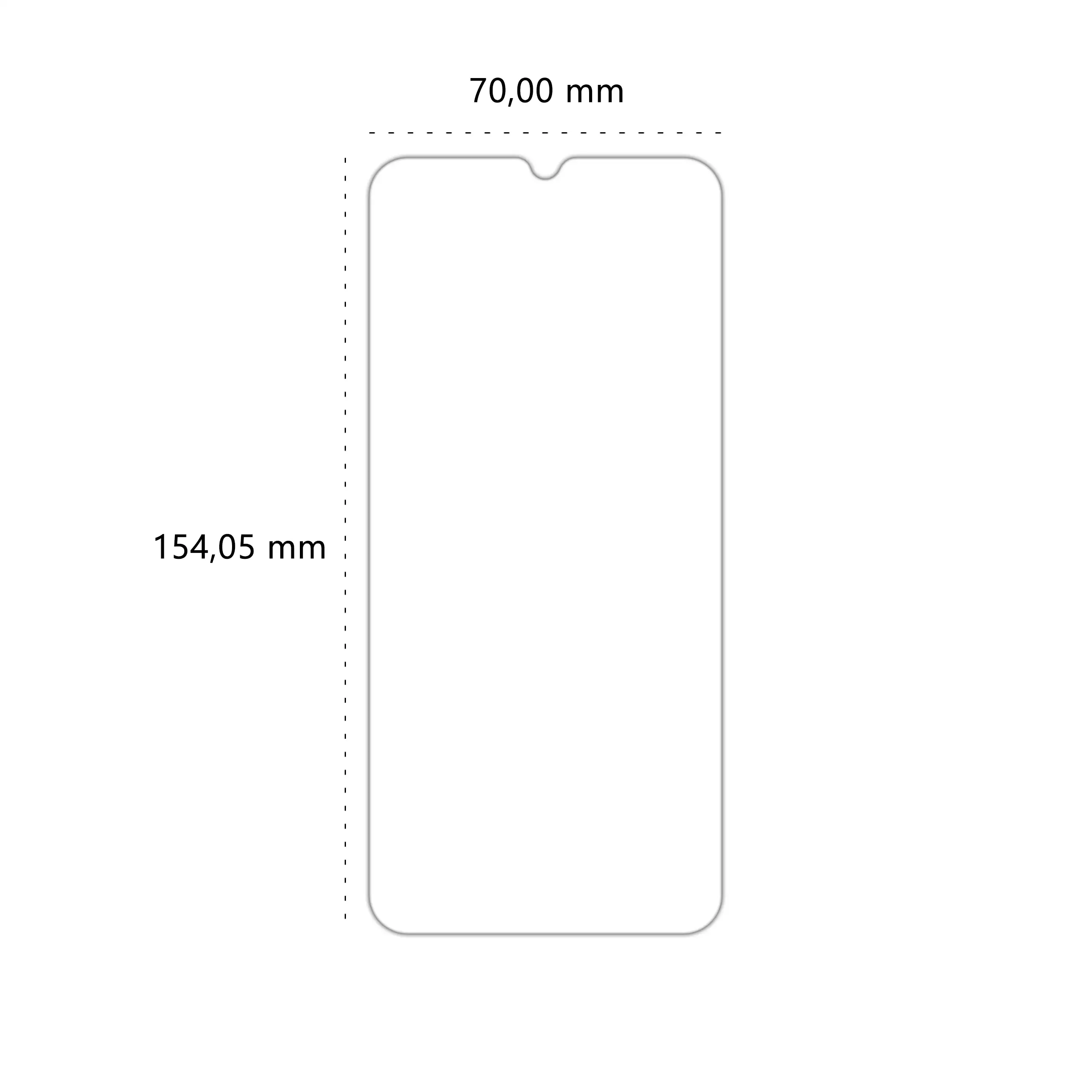Wymiary szkła hybrydowego Polski Banan BananFlex do telefonu Samsung Galaxy A25 5G