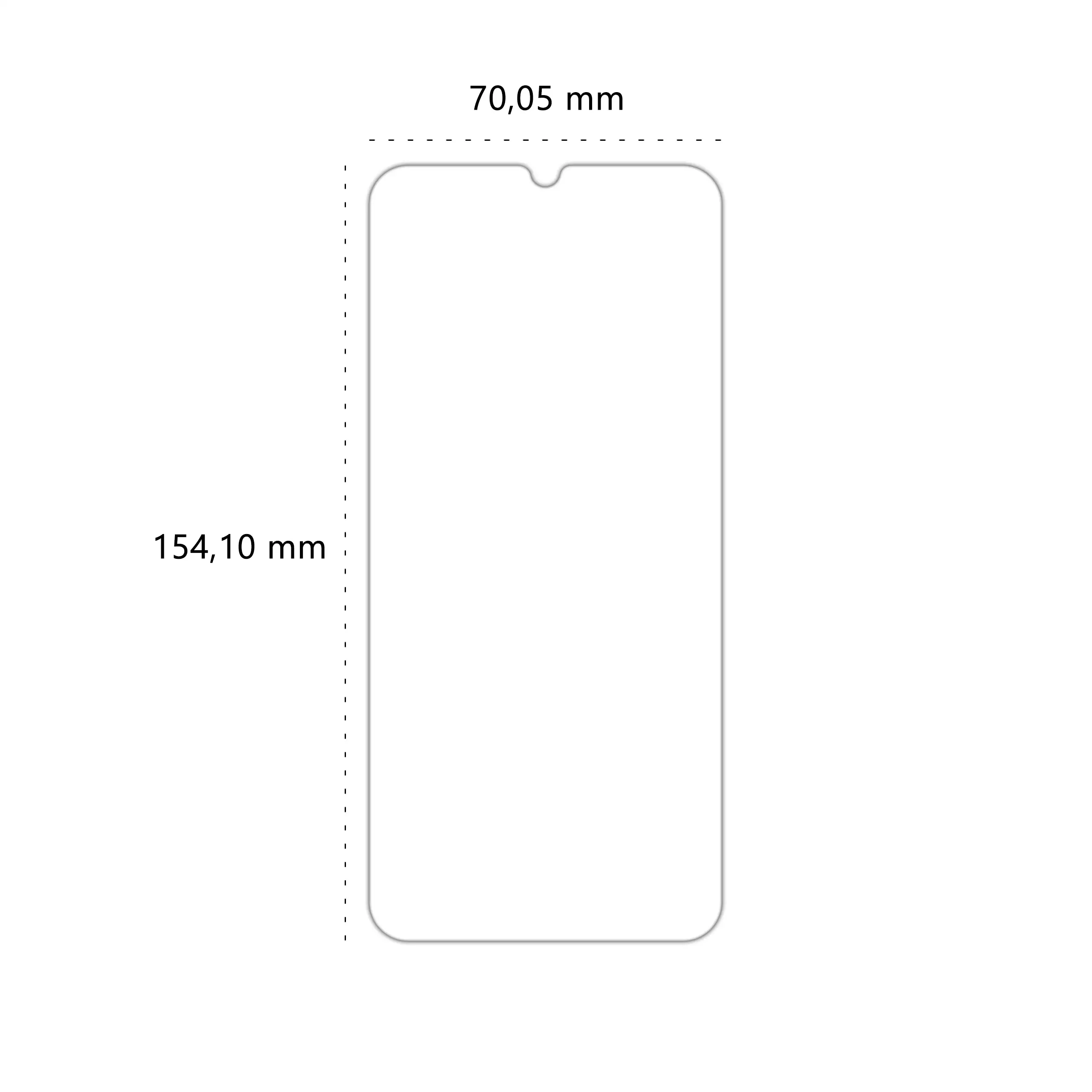 Wymiary szkła hybrydowego Polski Banan BananFlex do telefonu Samsung Galaxy M34 5G