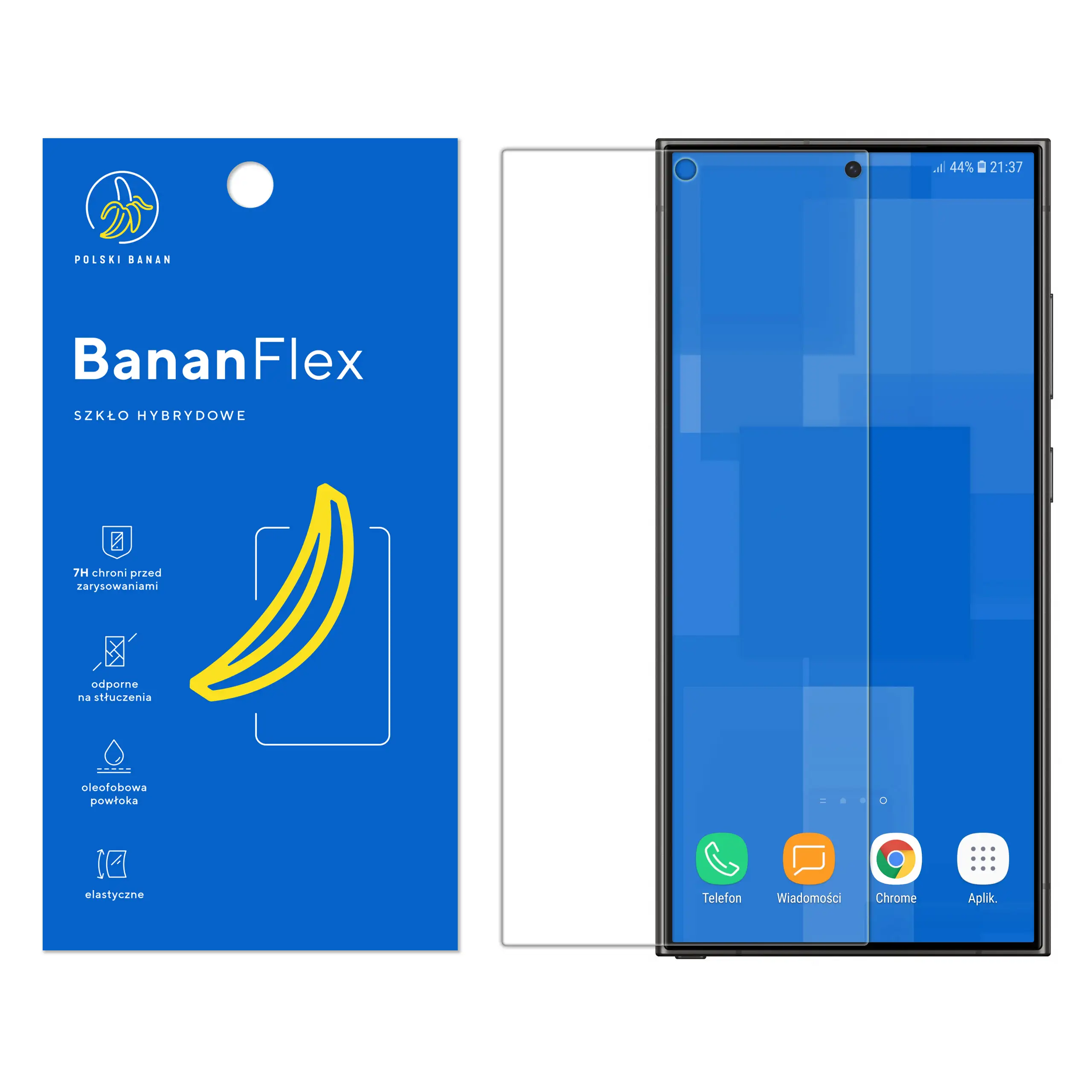 Szkło hybrydowe Polski Banan BananFlex do Samsung Galaxy S24 Ultra
