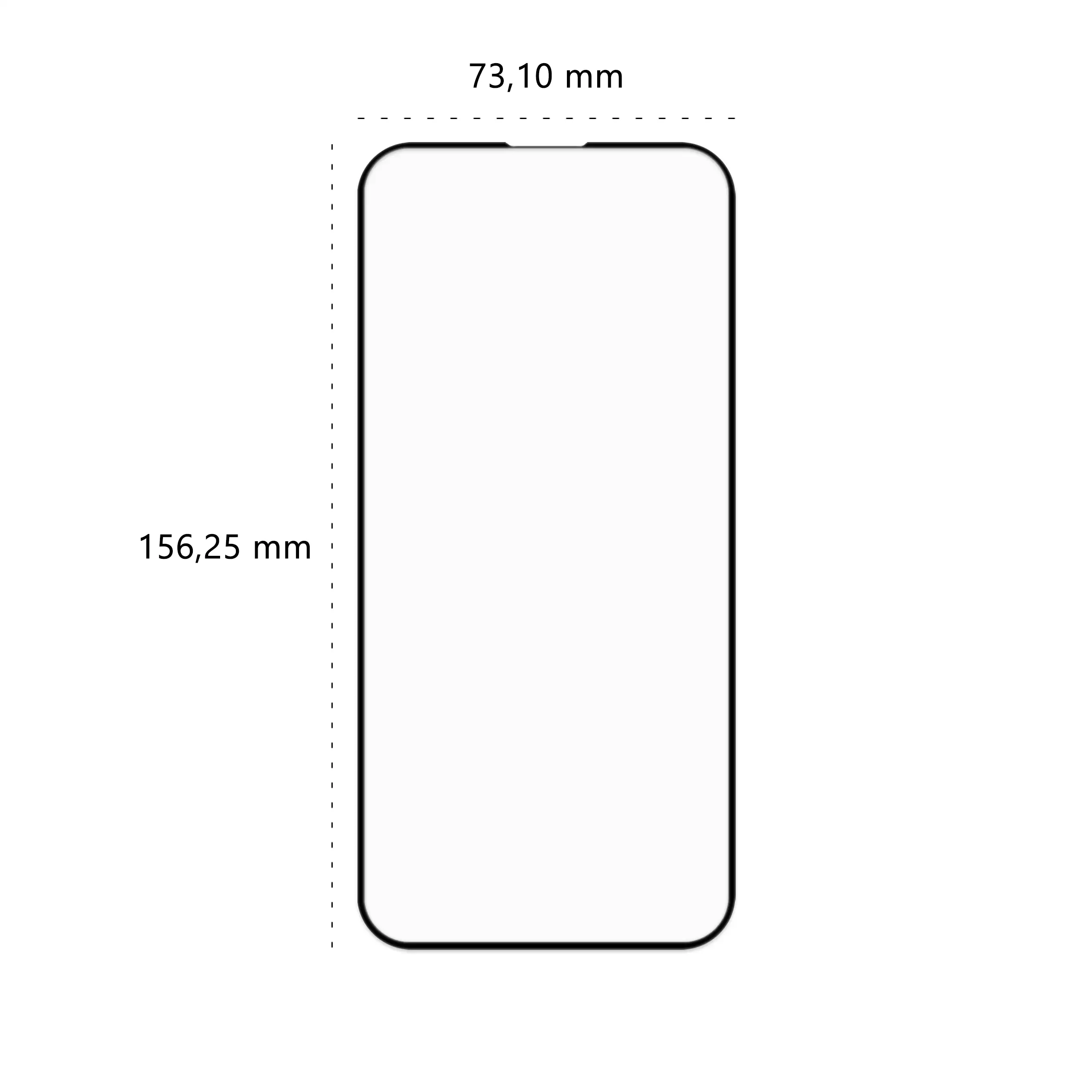 Wymiary szkła hartowanego 5D Polski Banan BananGuard w kolorze czarnym do telefonu Apple iPhone 15 Pro Max