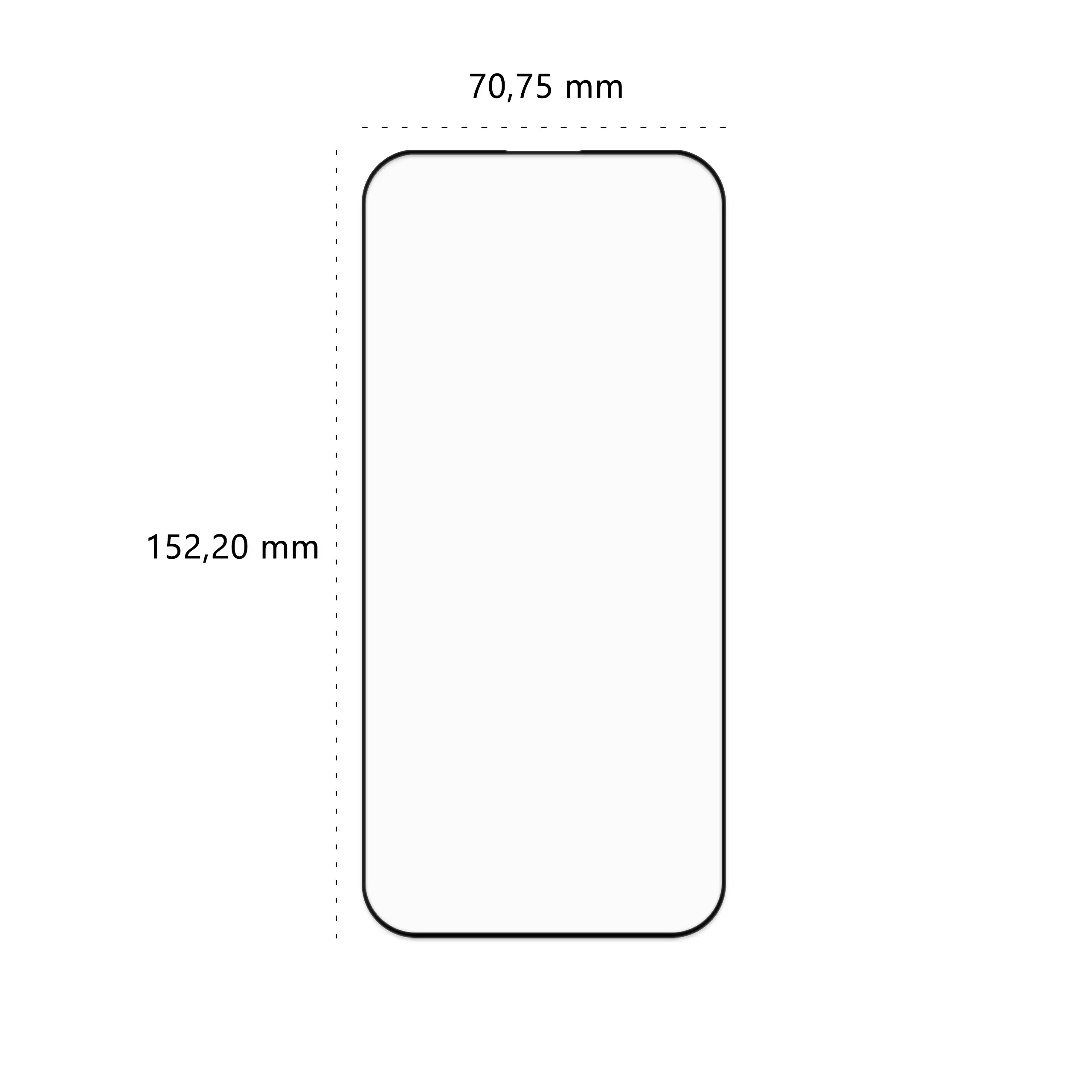 Wymiary szkła hartowanego 5D Polski Banan BananGuard w kolorze czarnym do telefonu Apple iPhone Air