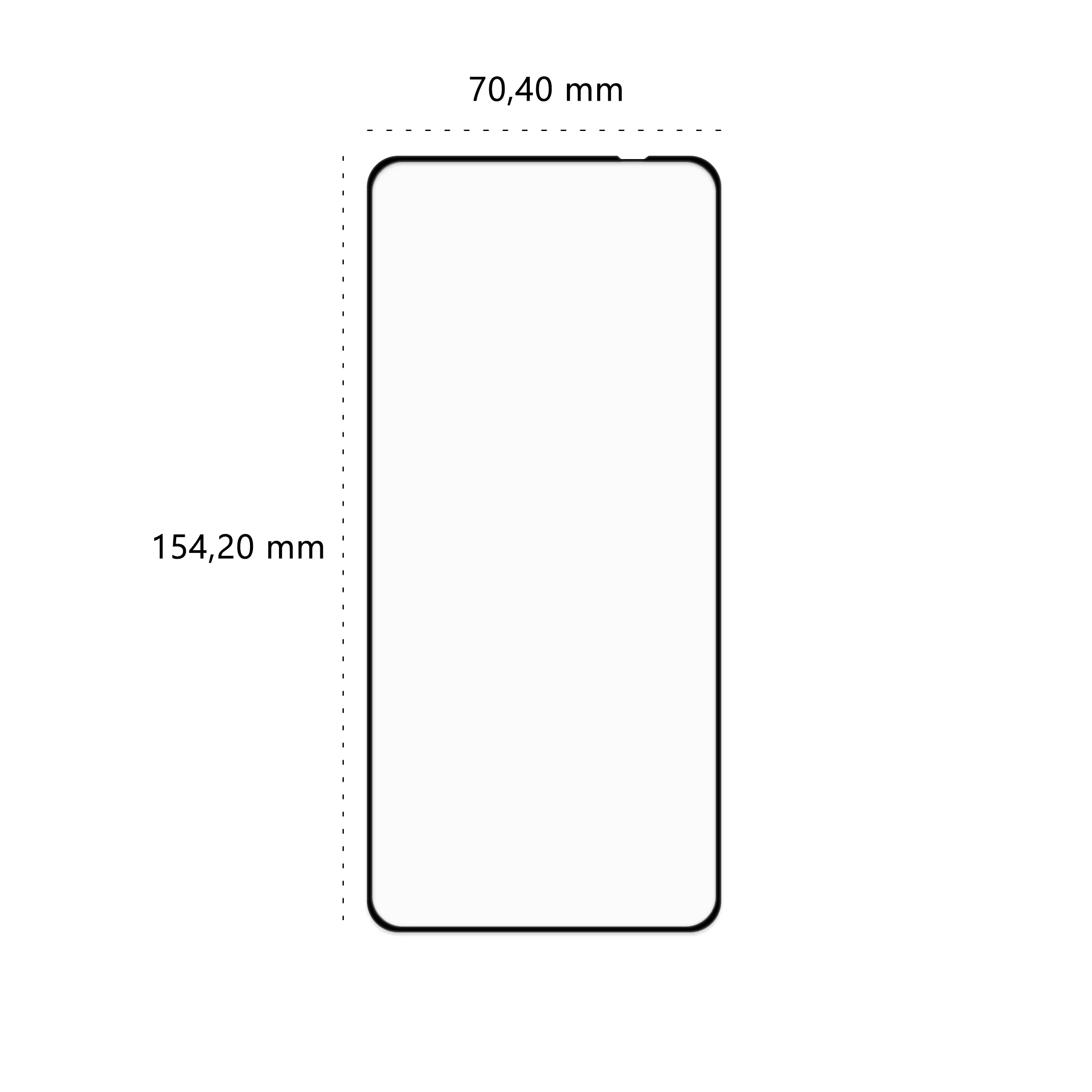 Wymiary szkła hartowanego 5D Polski Banan BananGuard w kolorze czarnym do telefonu Motorola Edge 30 Fusion