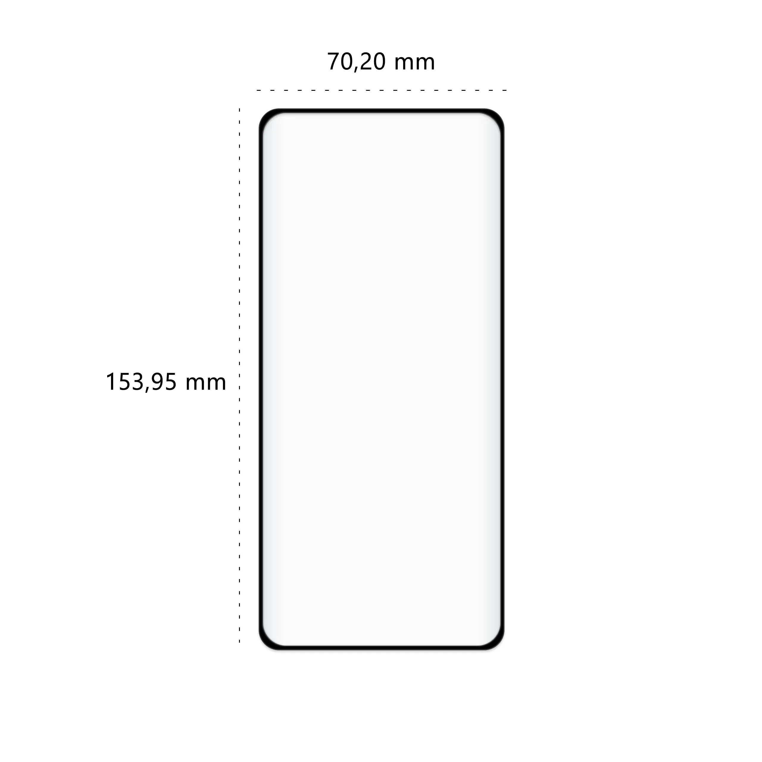 Wymiary szkła hartowanego 5D Polski Banan BananGuard w kolorze czarnym do telefonu Motorola Edge 40 Neo