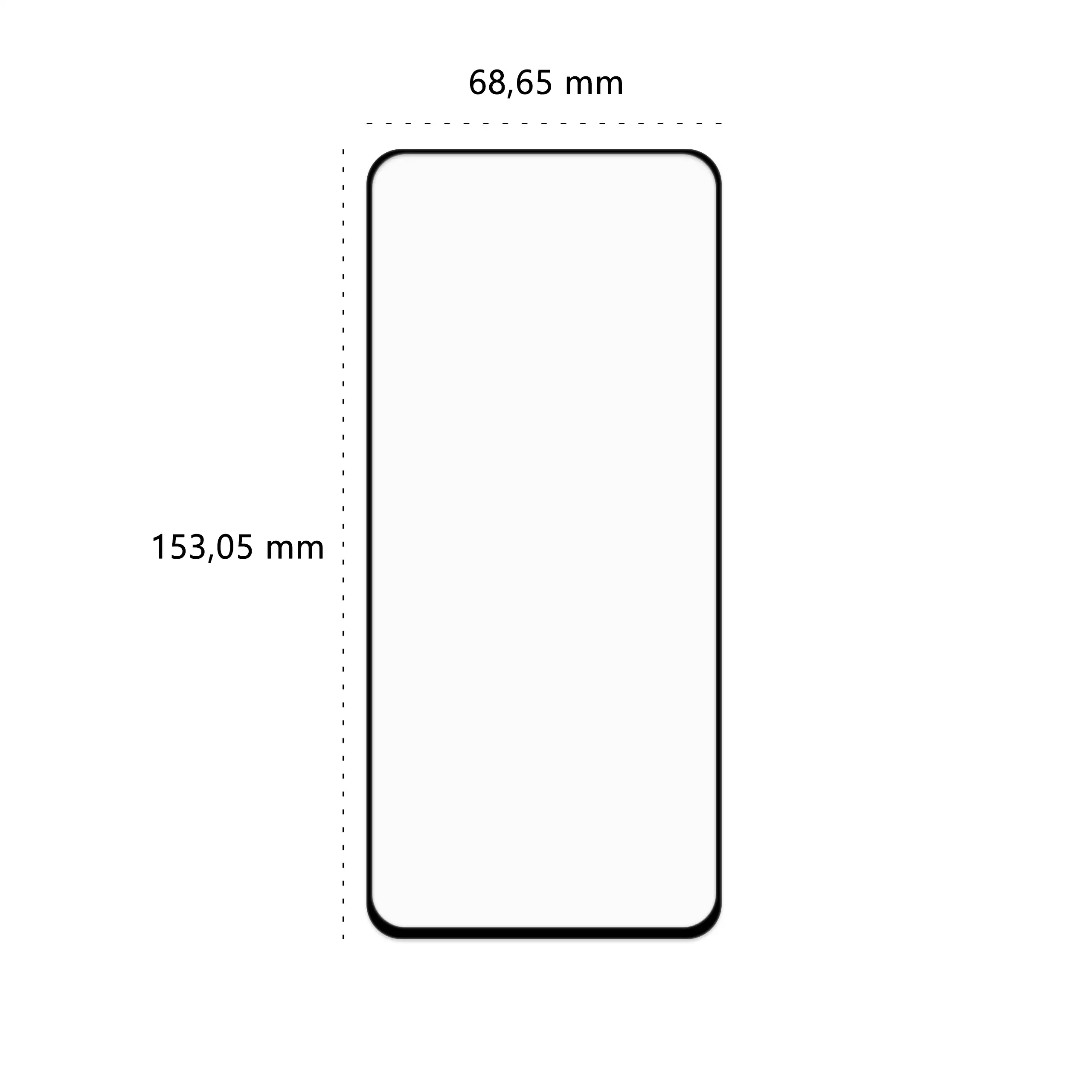 Wymiary szkła hartowanego 3D Polski Banan BananGuard w kolorze czarnym do telefonu Realme 8 / 8 Pro